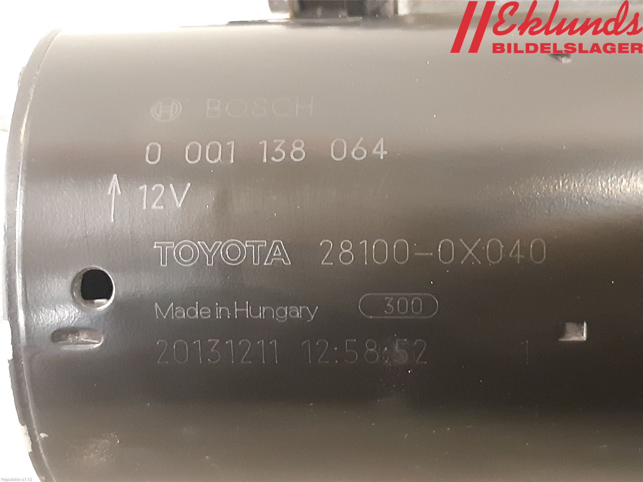 Toyota VERSO 09-18 Startmotor Diesel