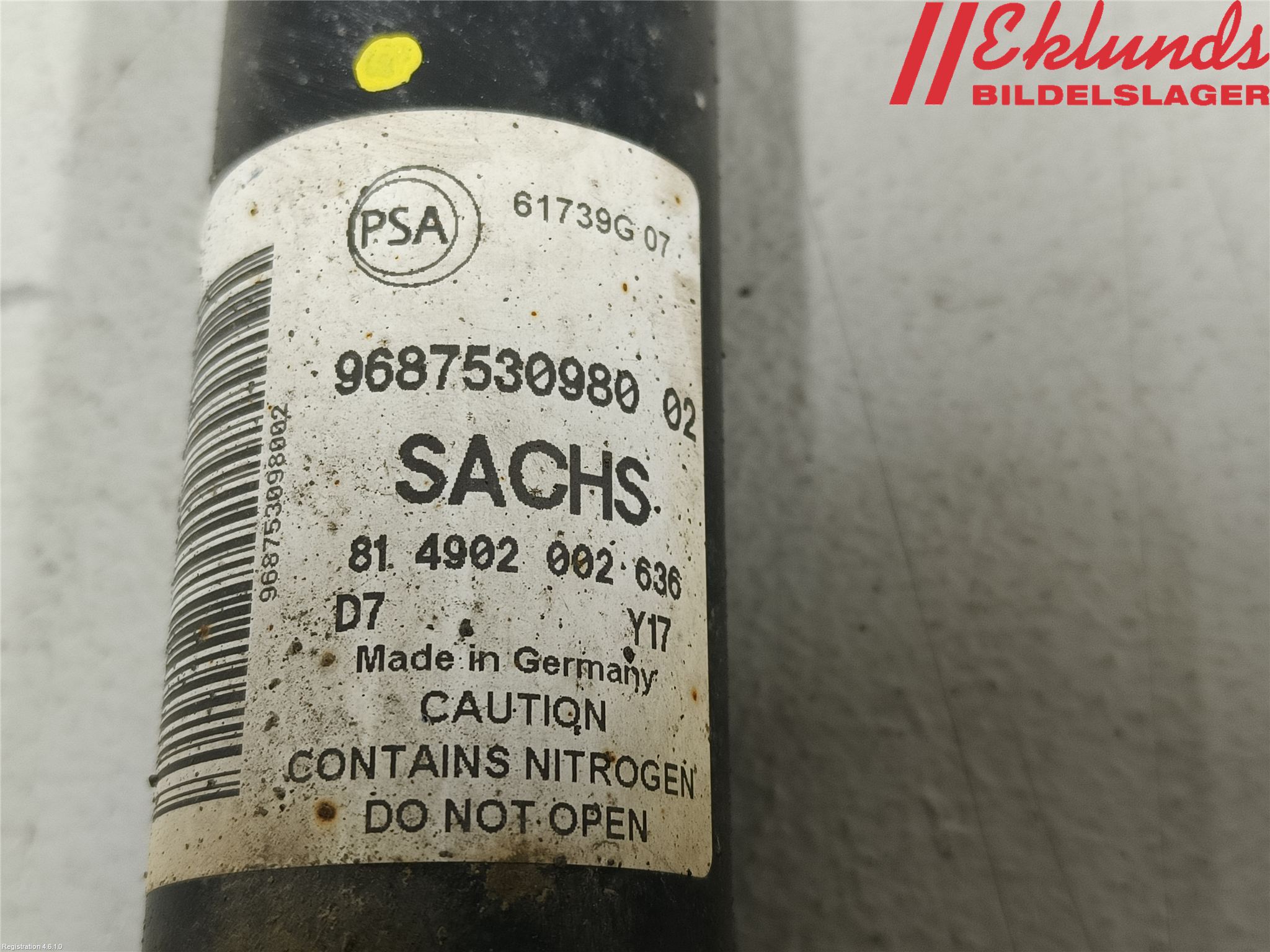 Citroen BERLINGO 08-18 Stötdämpare Bak