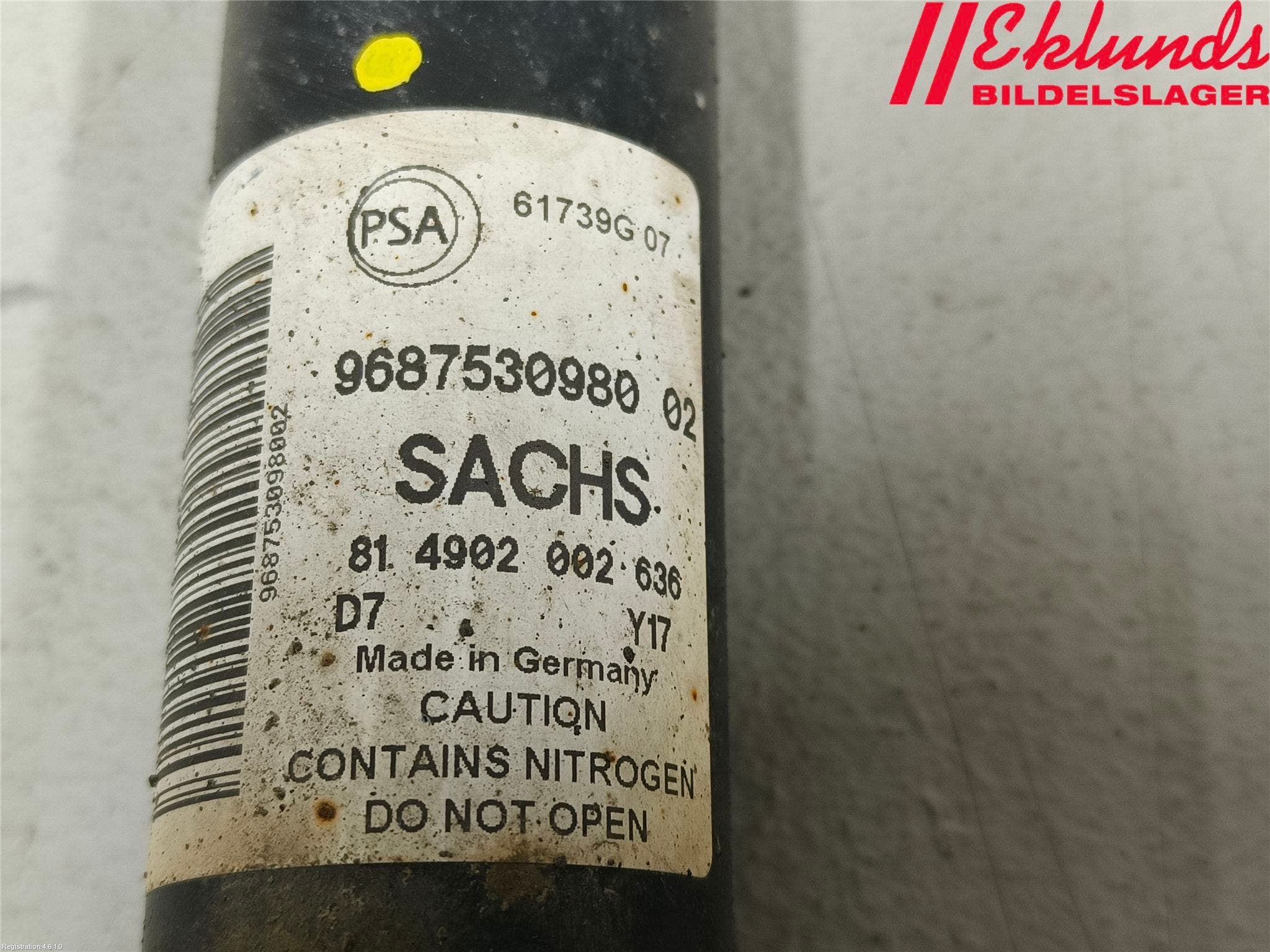 Citroen BERLINGO 08-18 Stötdämpare Bak