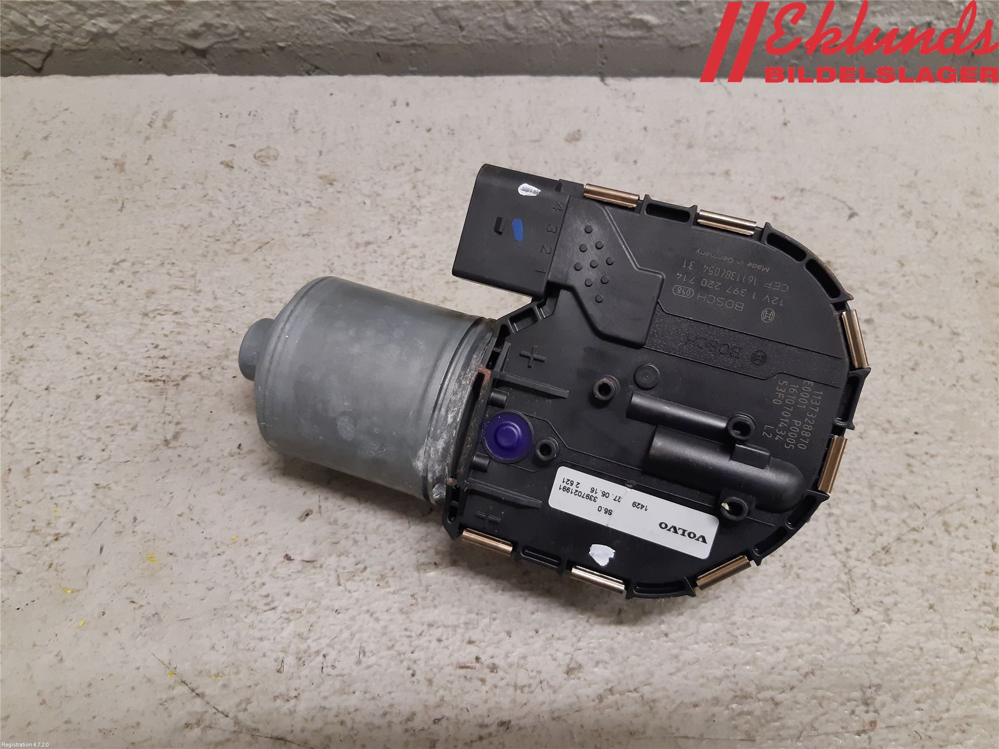 Volvo XC90/RECHARGE 16- Torkarmotor Vindruta
