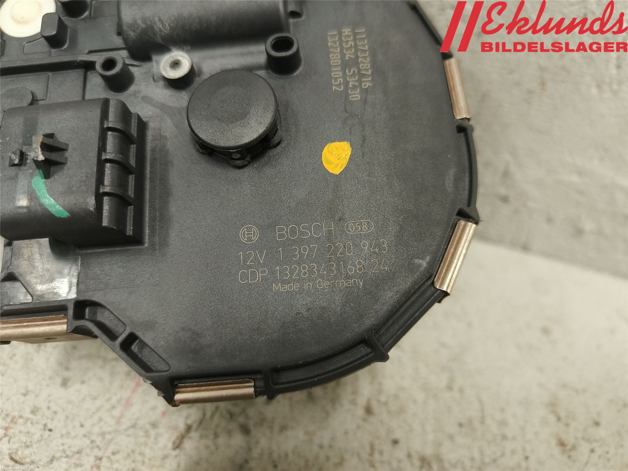 BMW 5 F10/F11/F18 09-17 Torkarmotor Vindruta