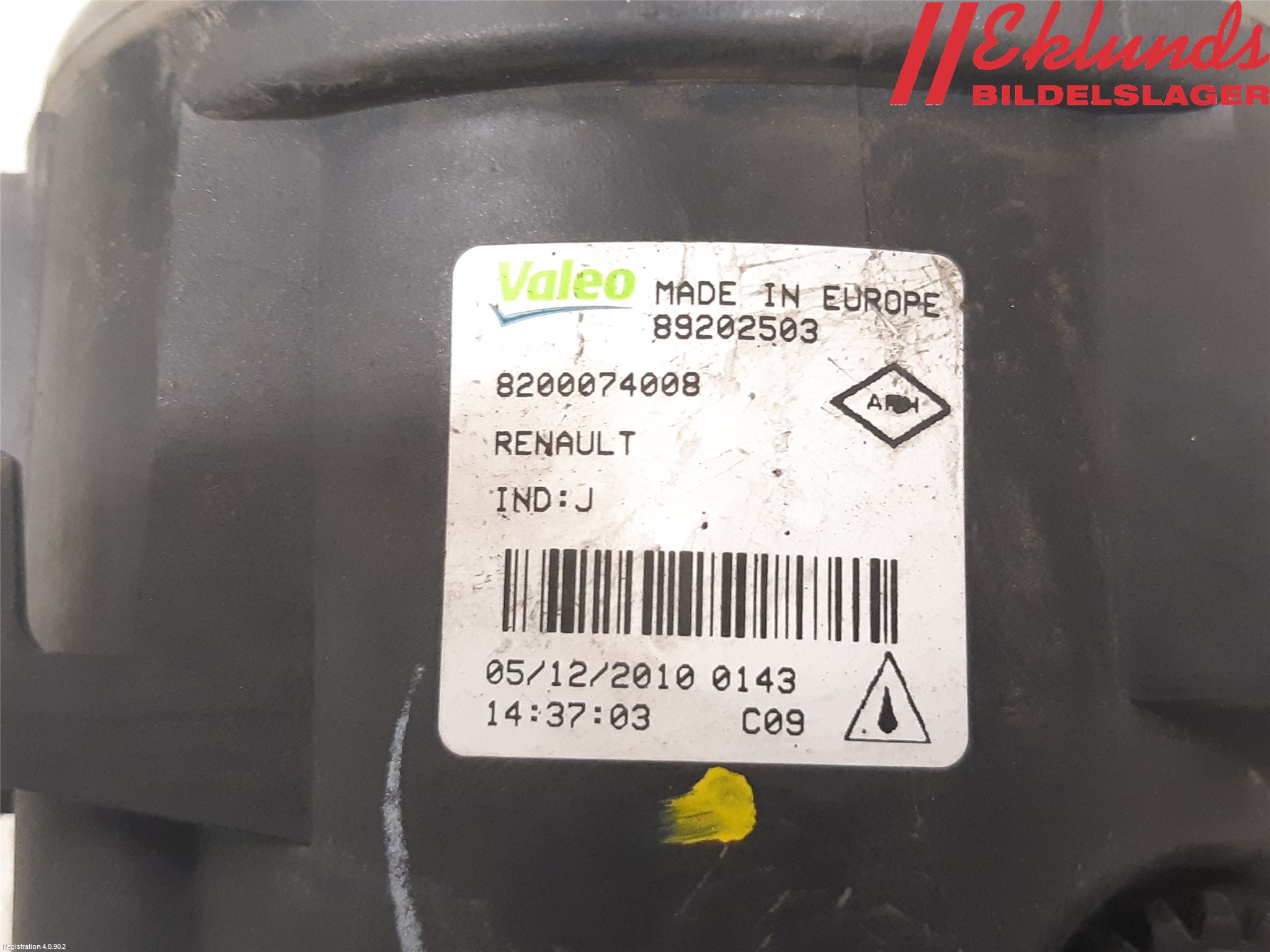 Renault MEGANE III 09-15 Dimljus-Varselljus Fram
