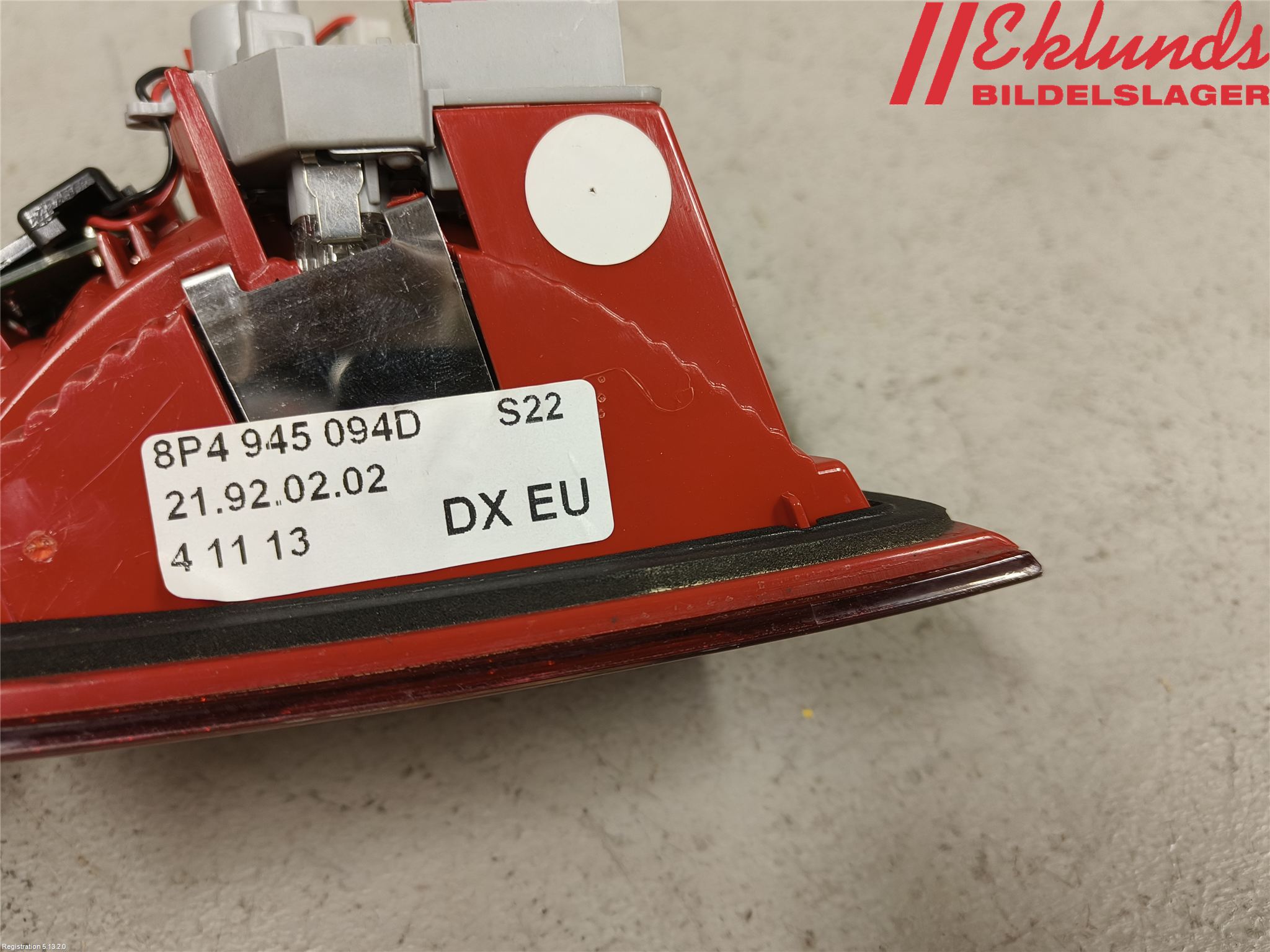Audi A3/S3 05-13 Bakljus Lucka Hö