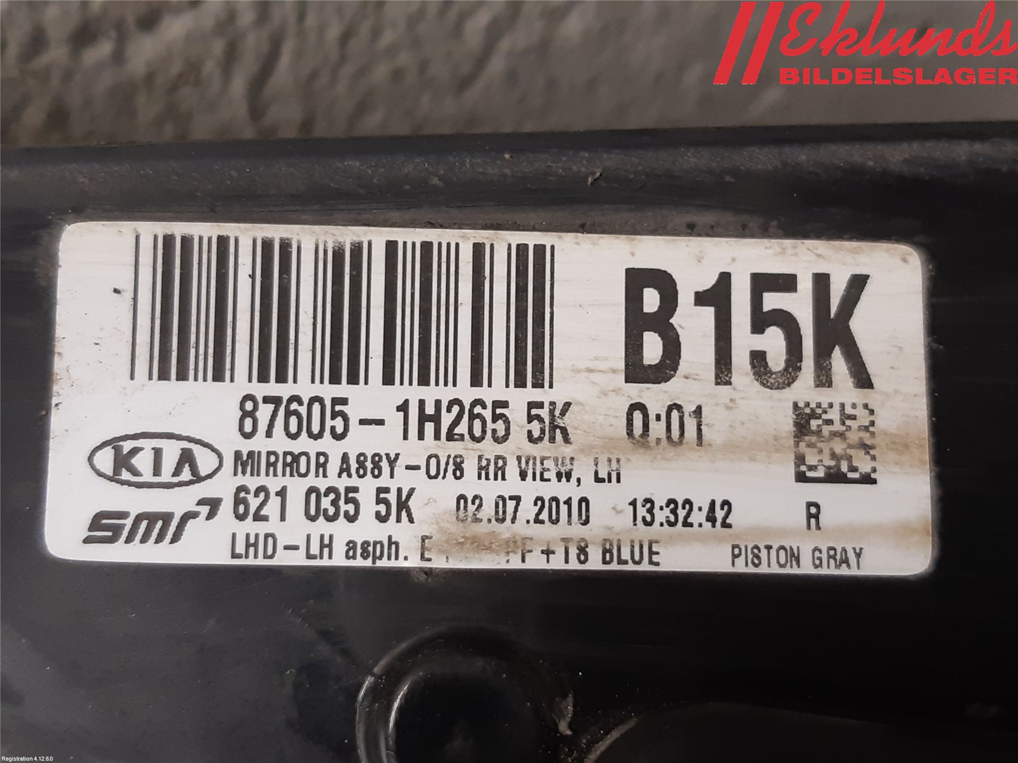 Kia CEED 06-12 Spegel Yttre El Vä