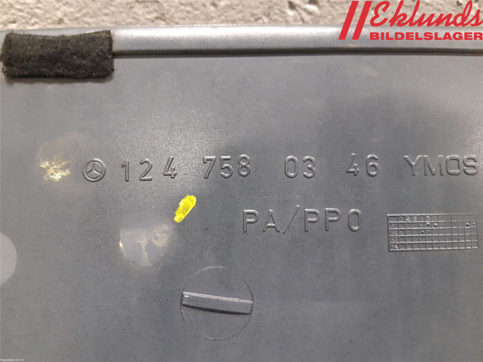 Mercedes-Benz MB 200-500  (W124) 86-96 List Bak-Baklucka