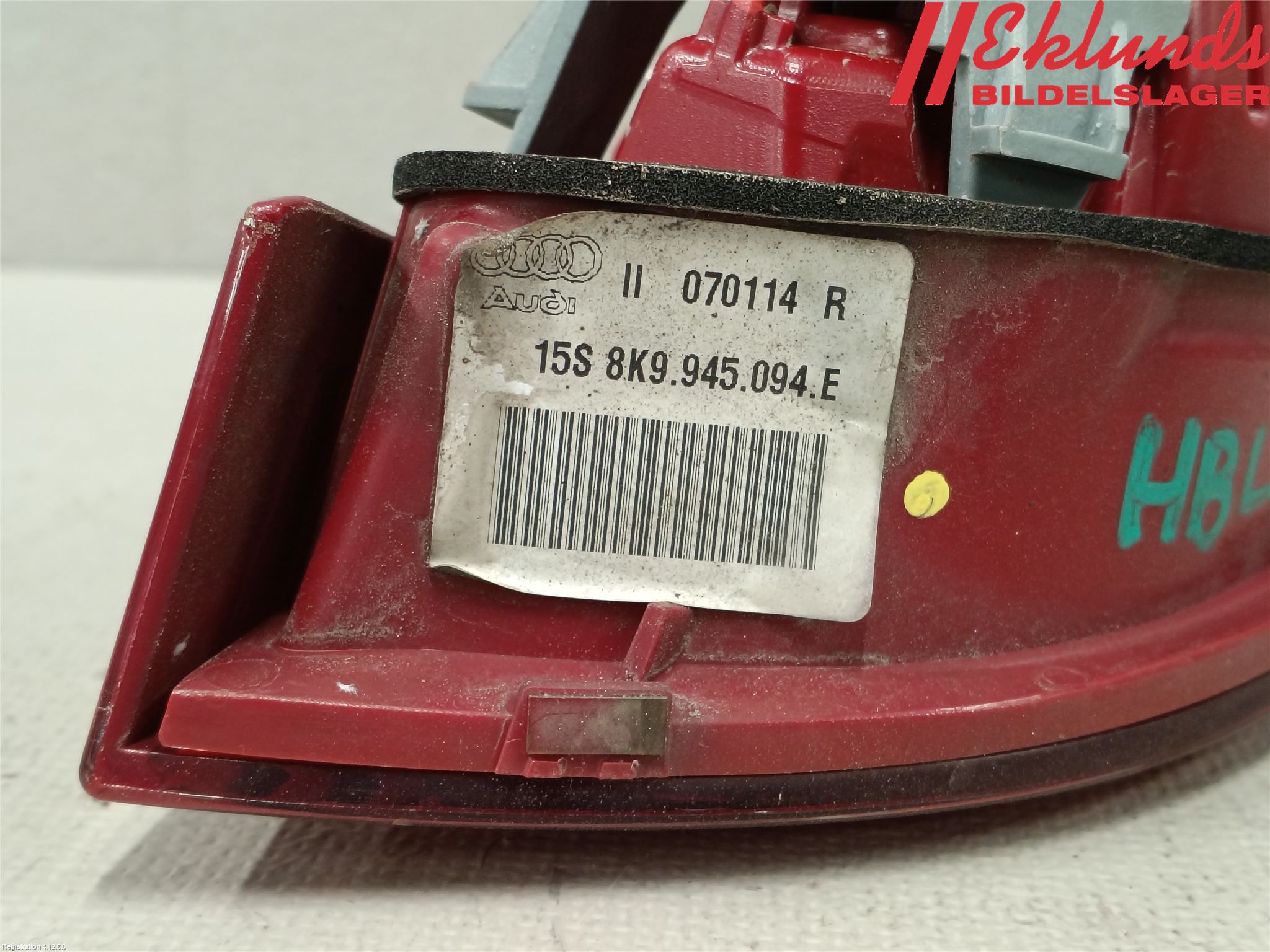 Audi A4 12-15 Bakljus Lucka Hö