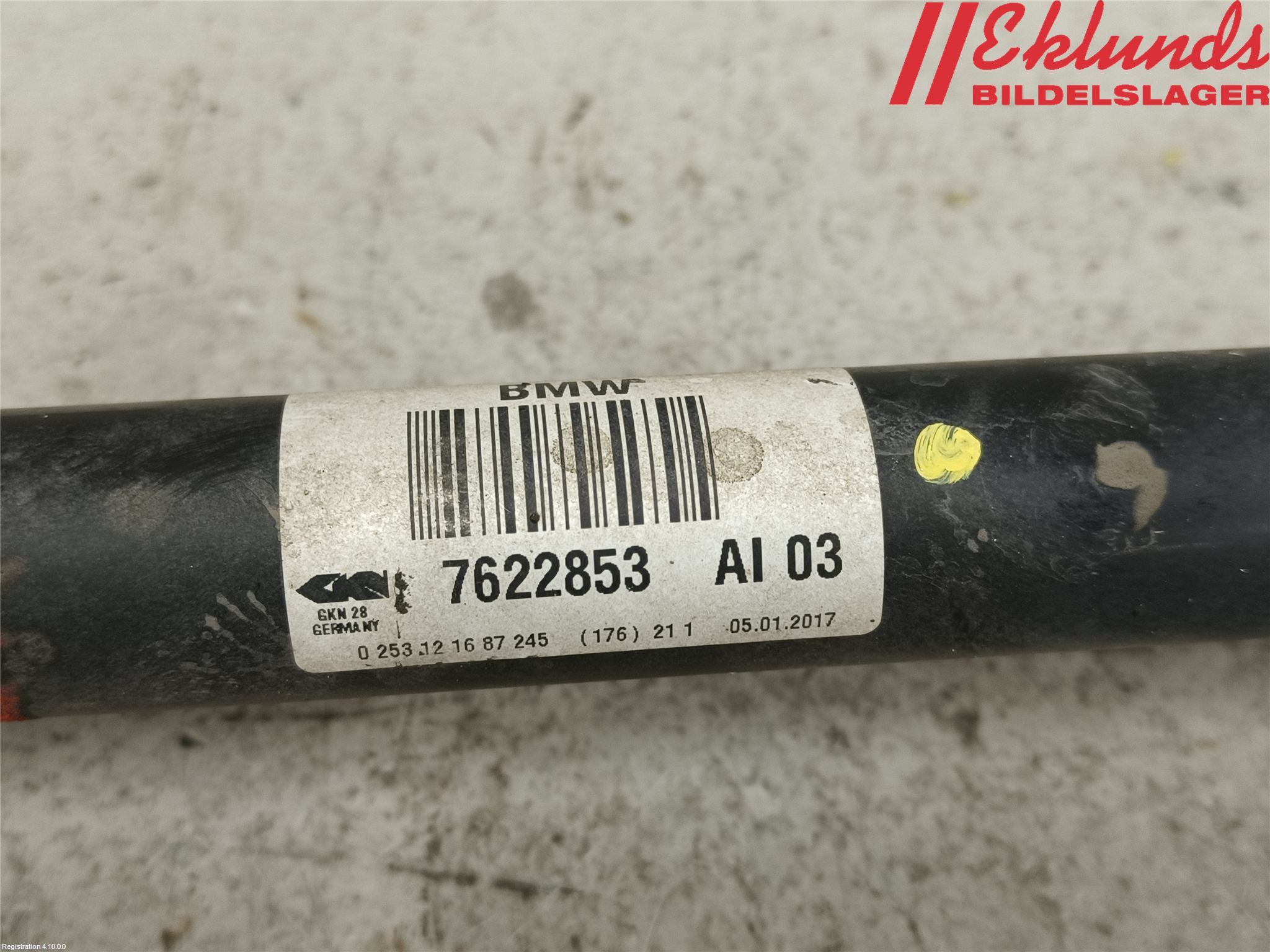BMW 3 F30/F31/F80 12-19 Drivaxel Bak Vänster