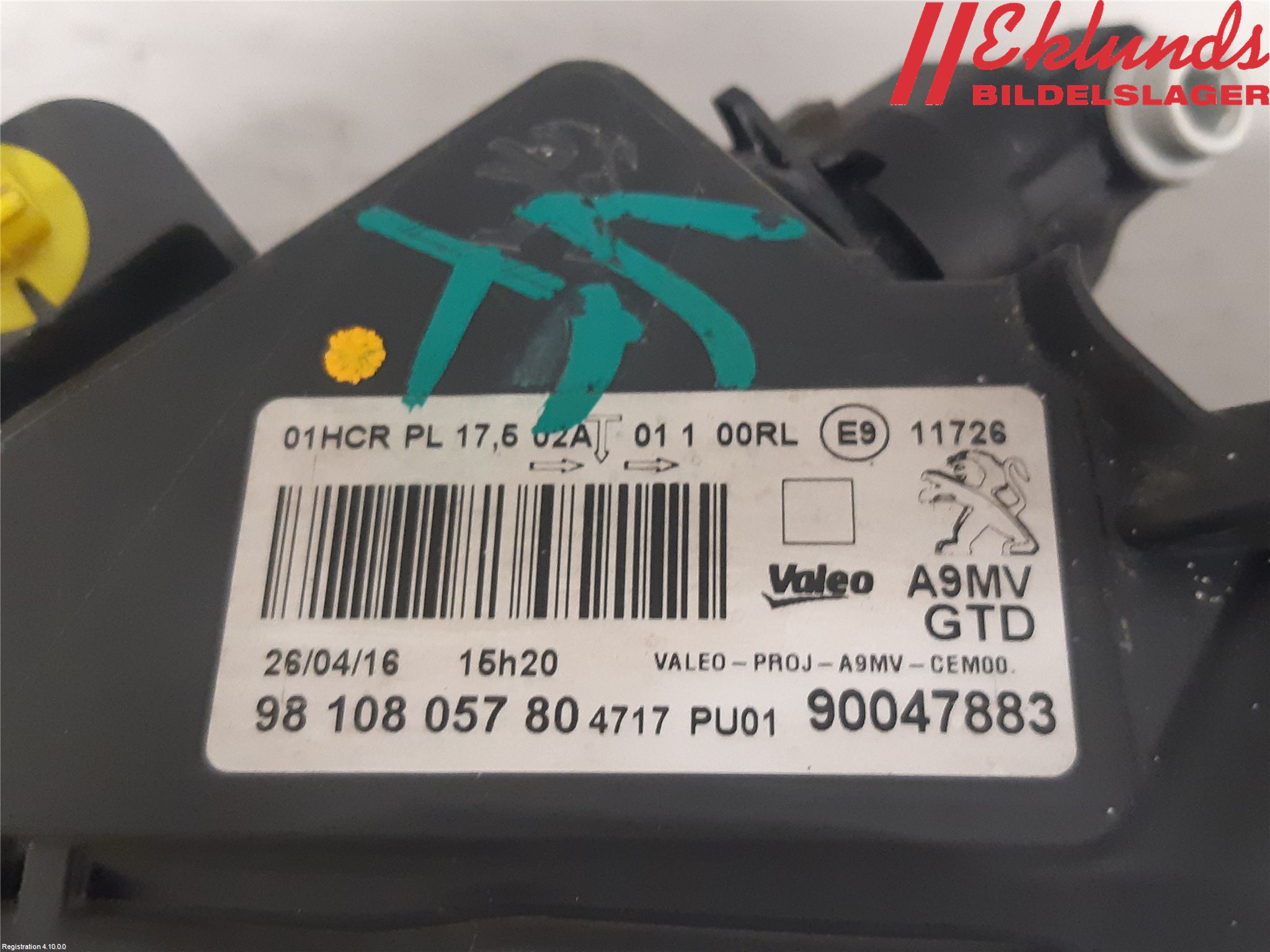Peugeot PEUGOT 208 16-19 Strålkastare Vänster