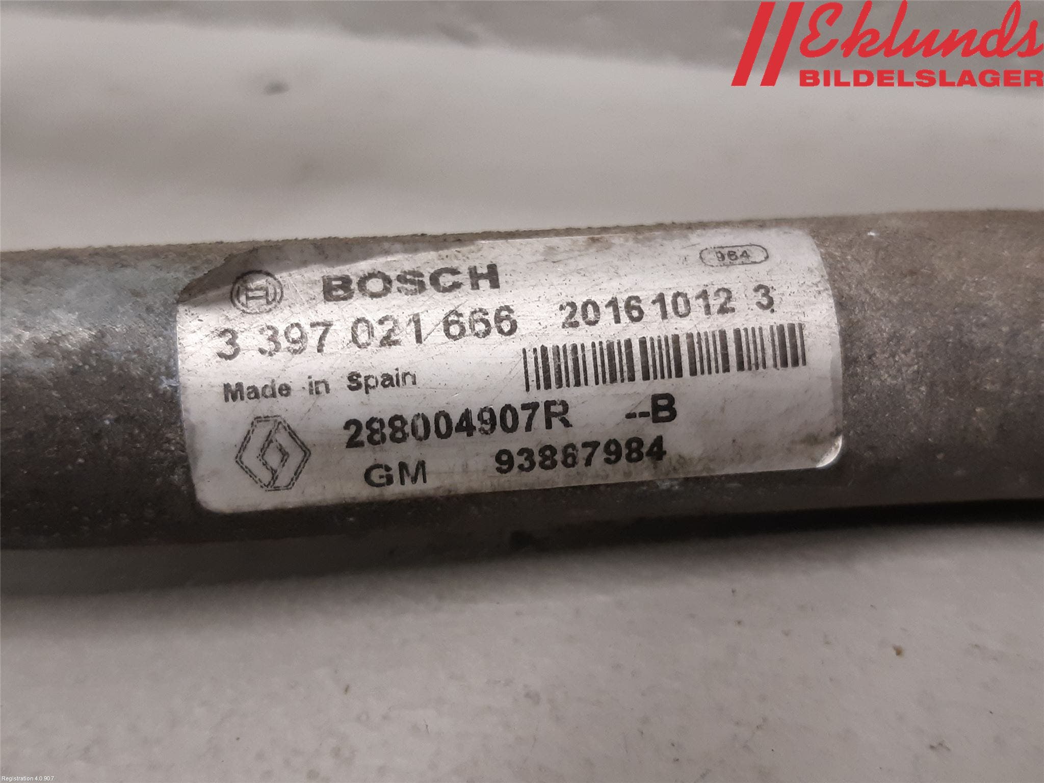 Opel VIVARO 15-19 Torkarmekanism Vindruta