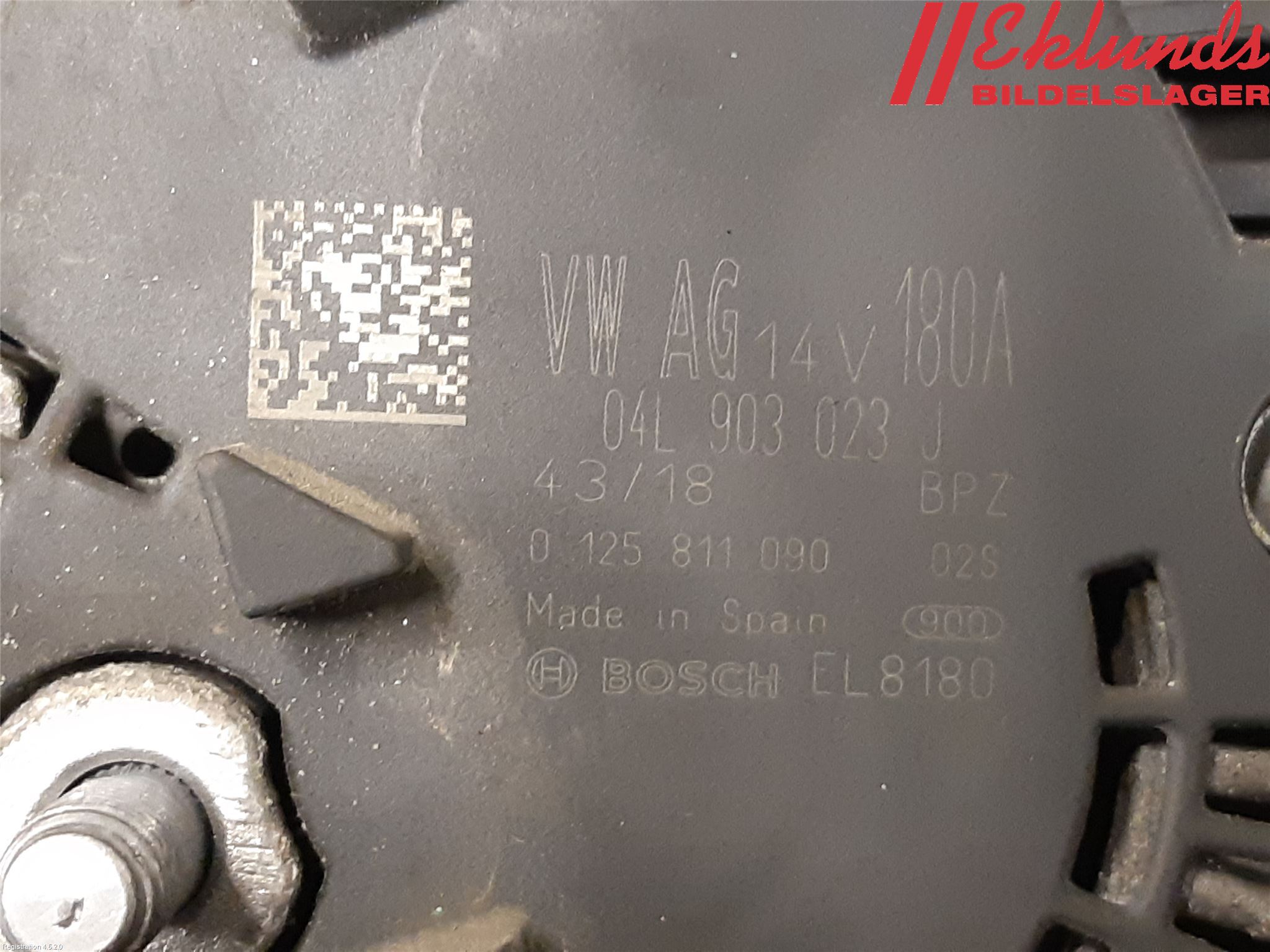 Volkswagen VW GOLF / E-GOLF VII 13-20 Generator