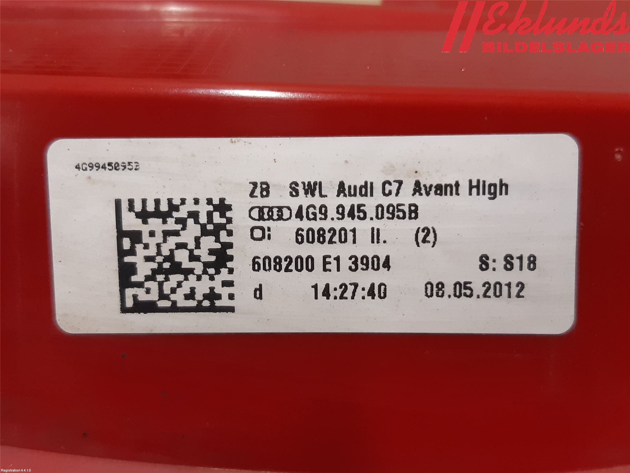 Audi A6/S6 4G 11-18 Bakljus Vänster