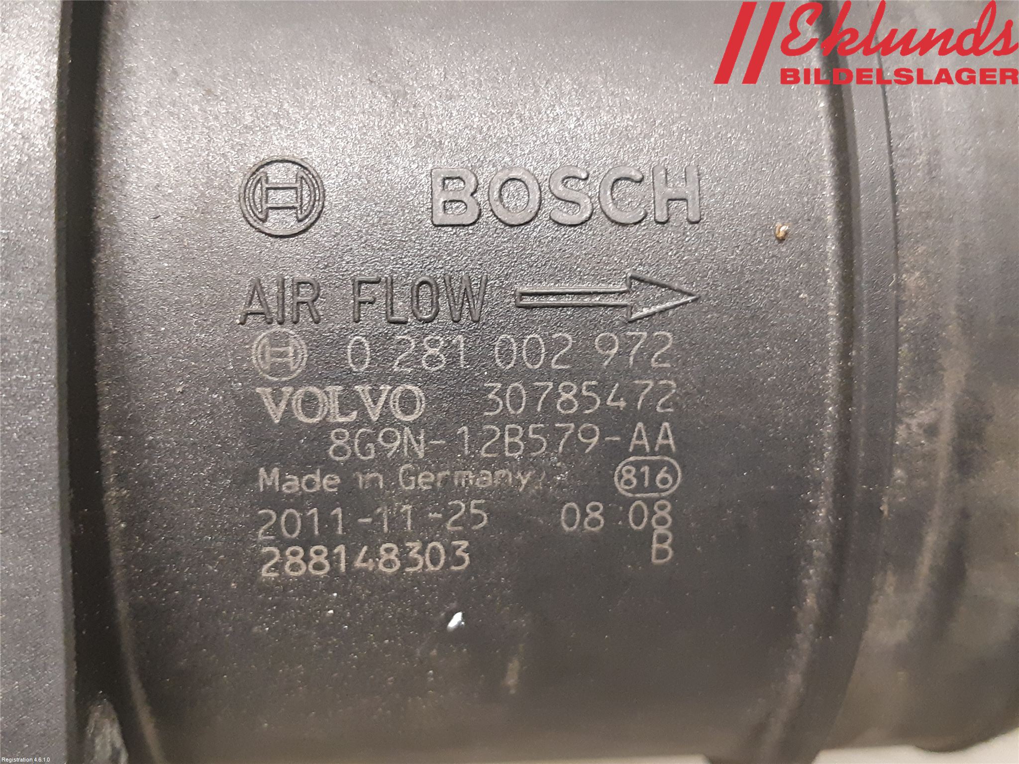 Volvo XC70 08-13 Injluftmassamätare