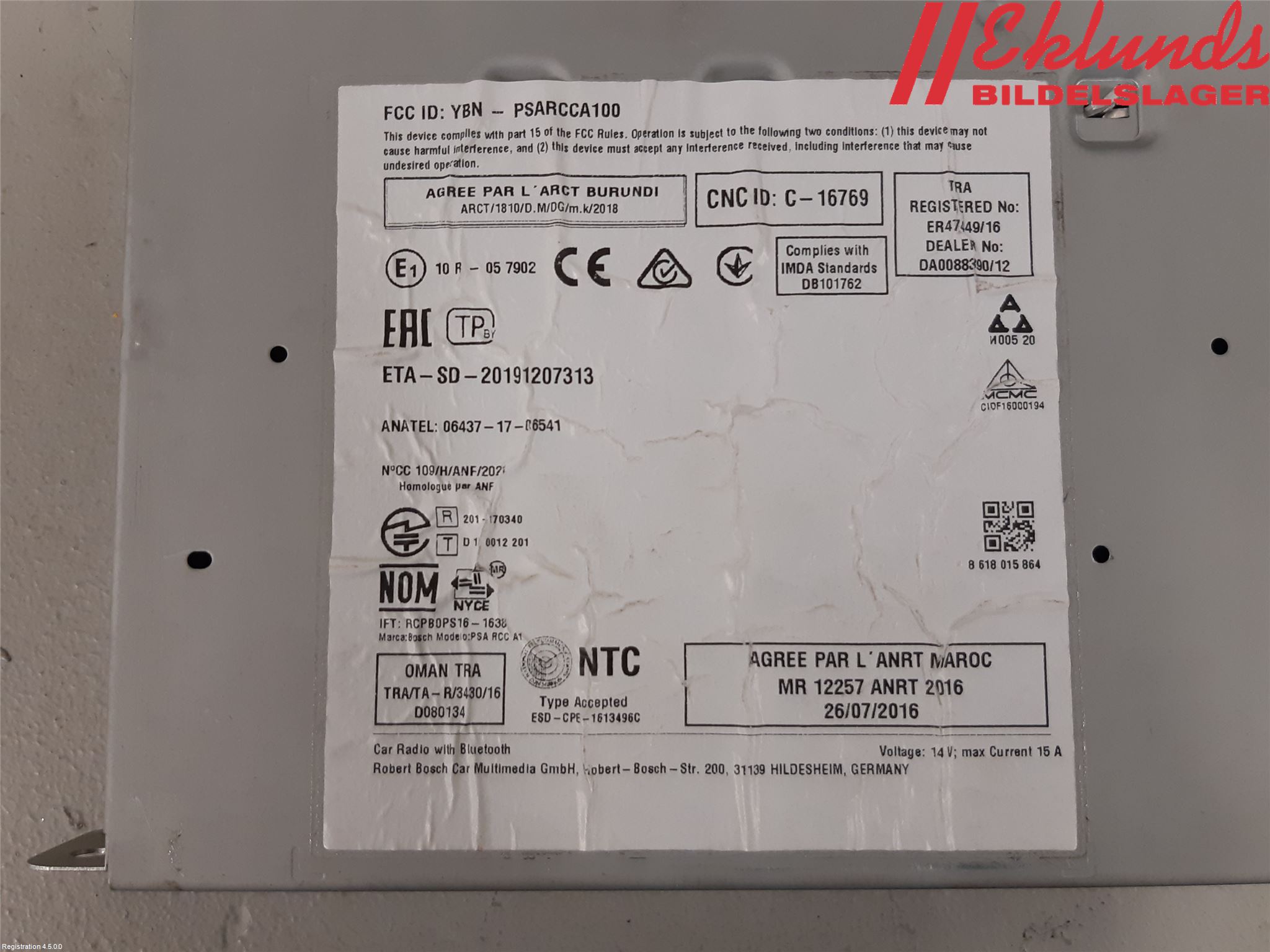 Citroen JUMPY/E-JUMPY 16- Cd Radio - Multimediapanel