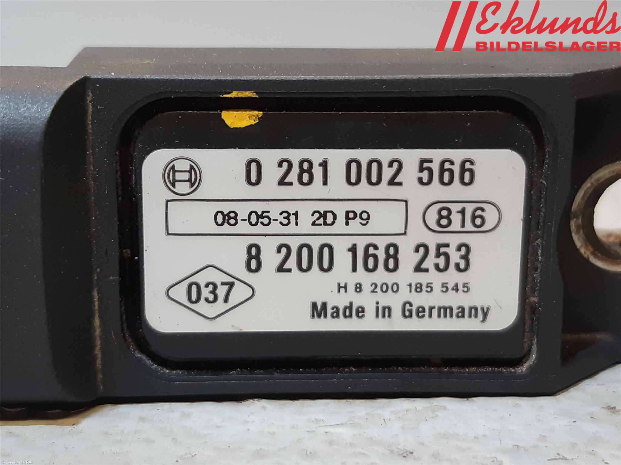 Opel VIVARO 01-14 Givare Laddluftstryck