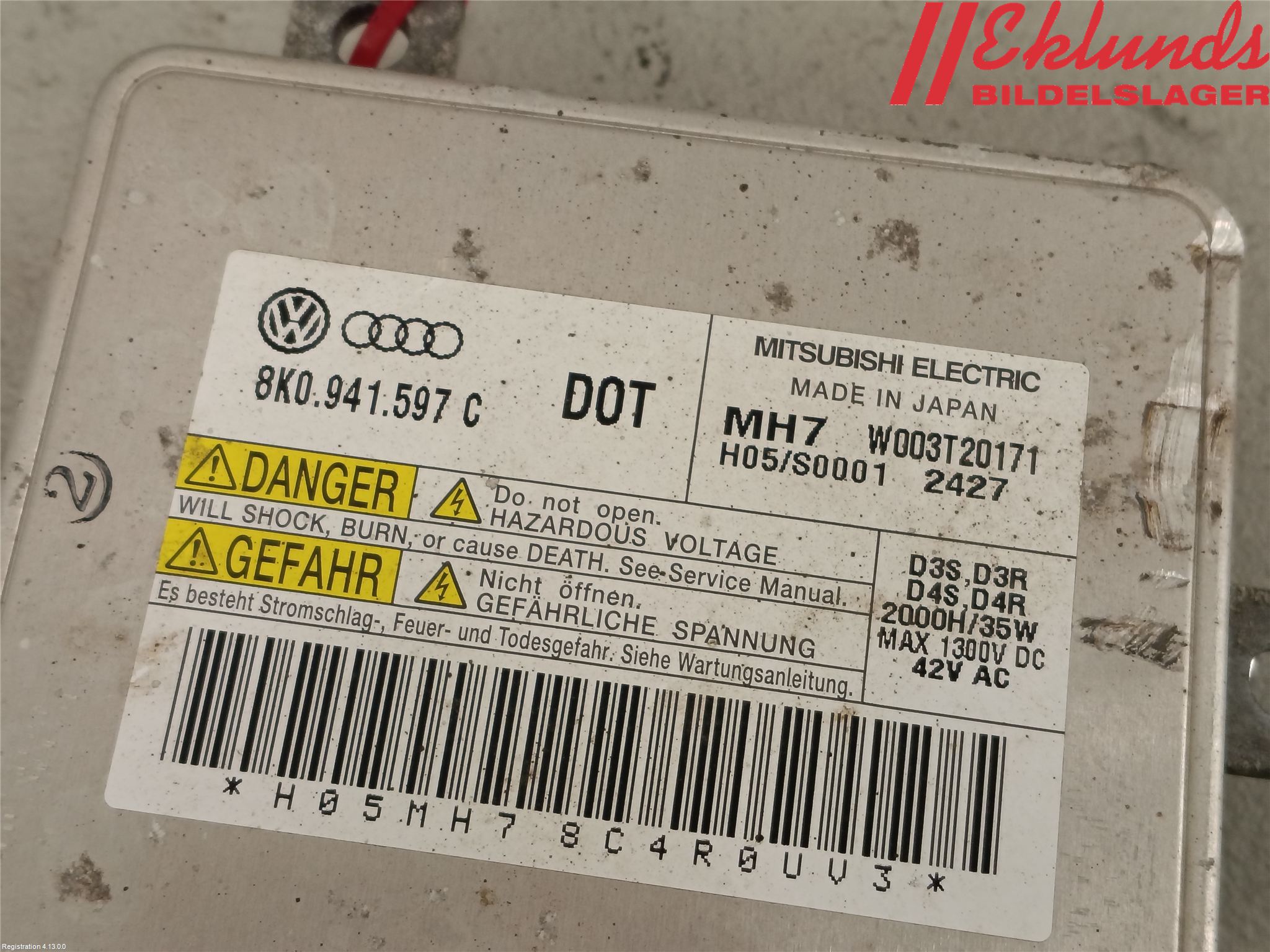 Audi A3/S3 05-13 Styrenhet Strålkastare