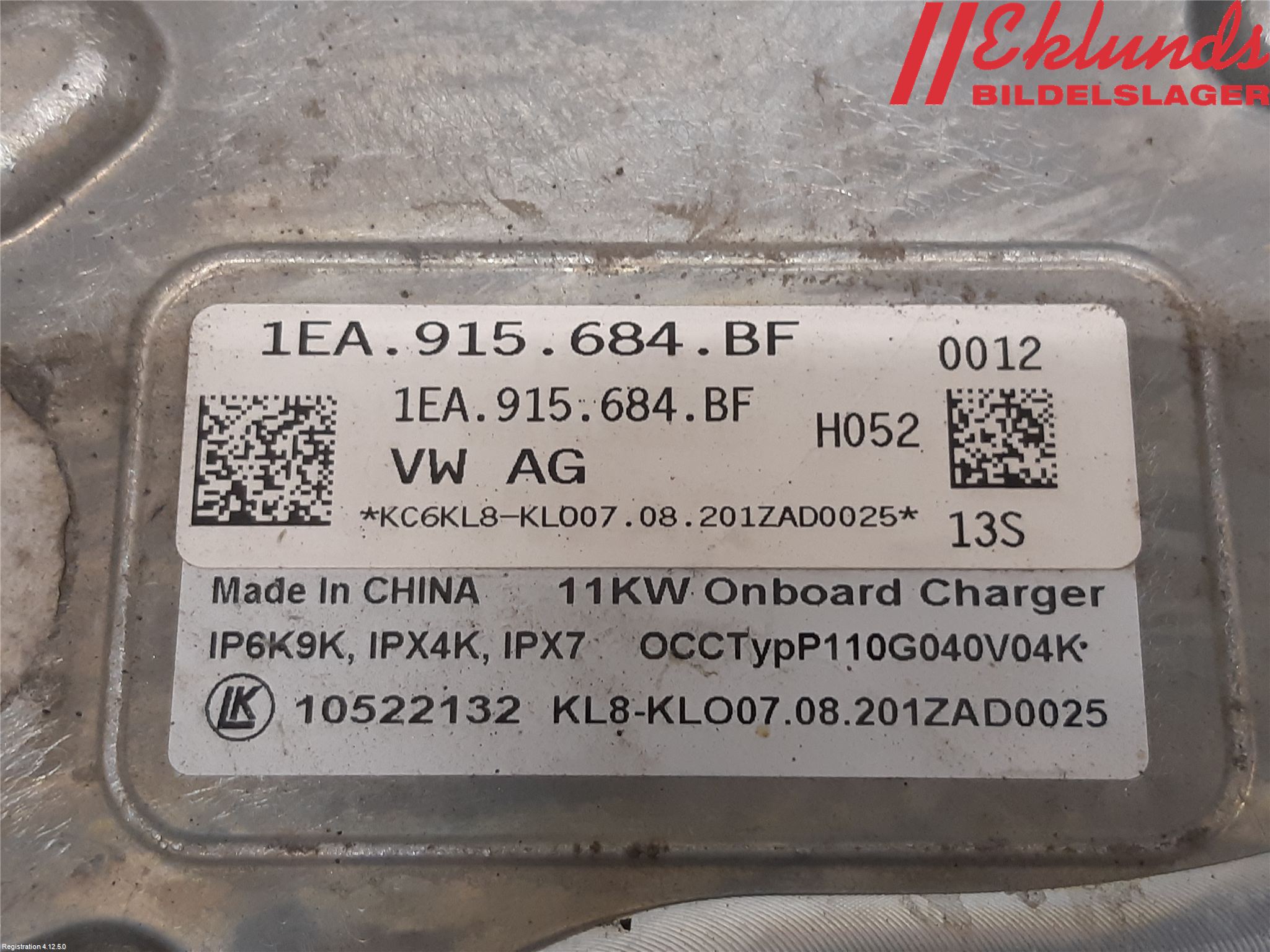 Volkswagen VW ID.3 21- Batteriladdare Högspänning