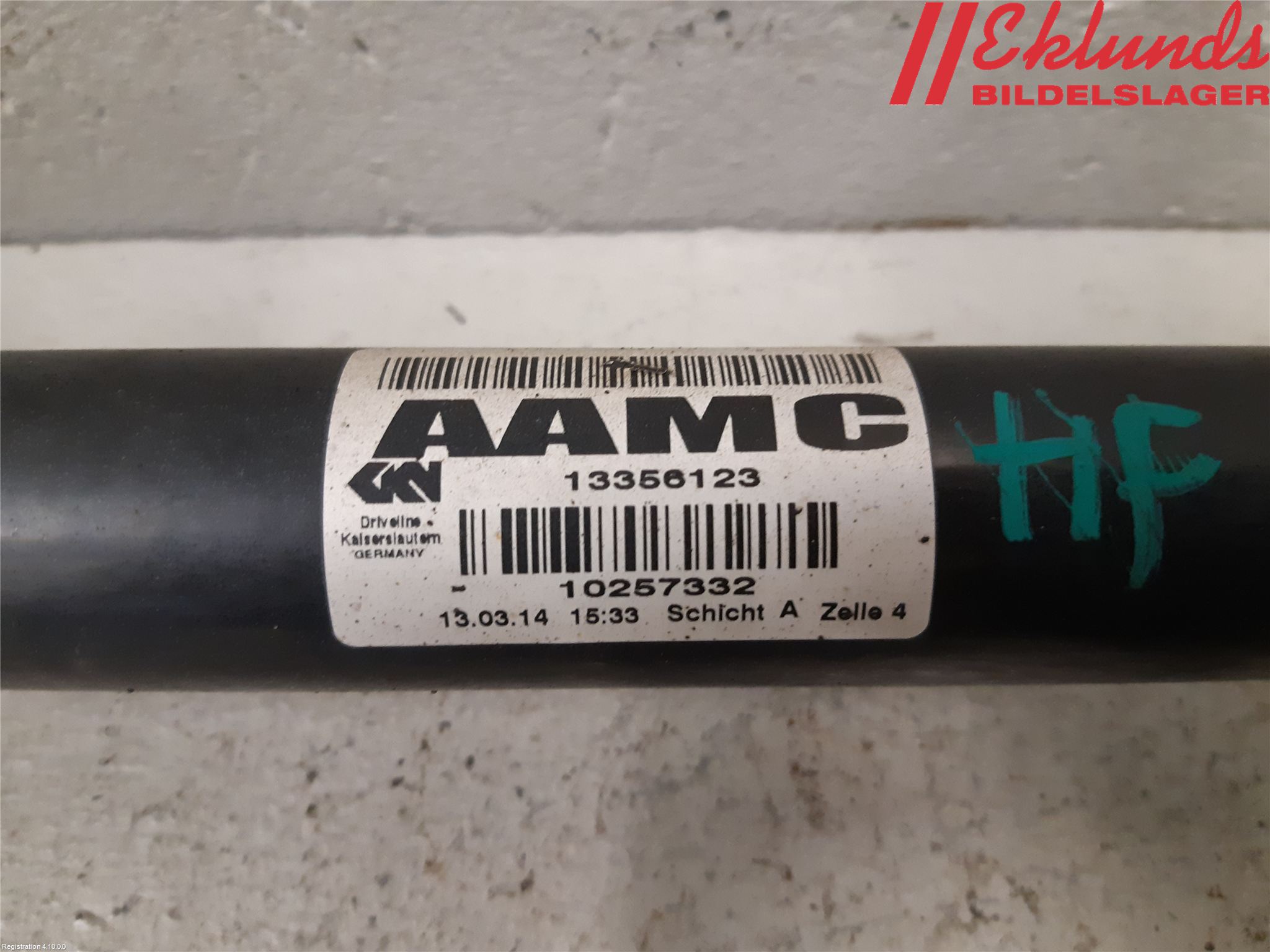 Opel ASTRA J 10-15 Drivaxel Fram Höger