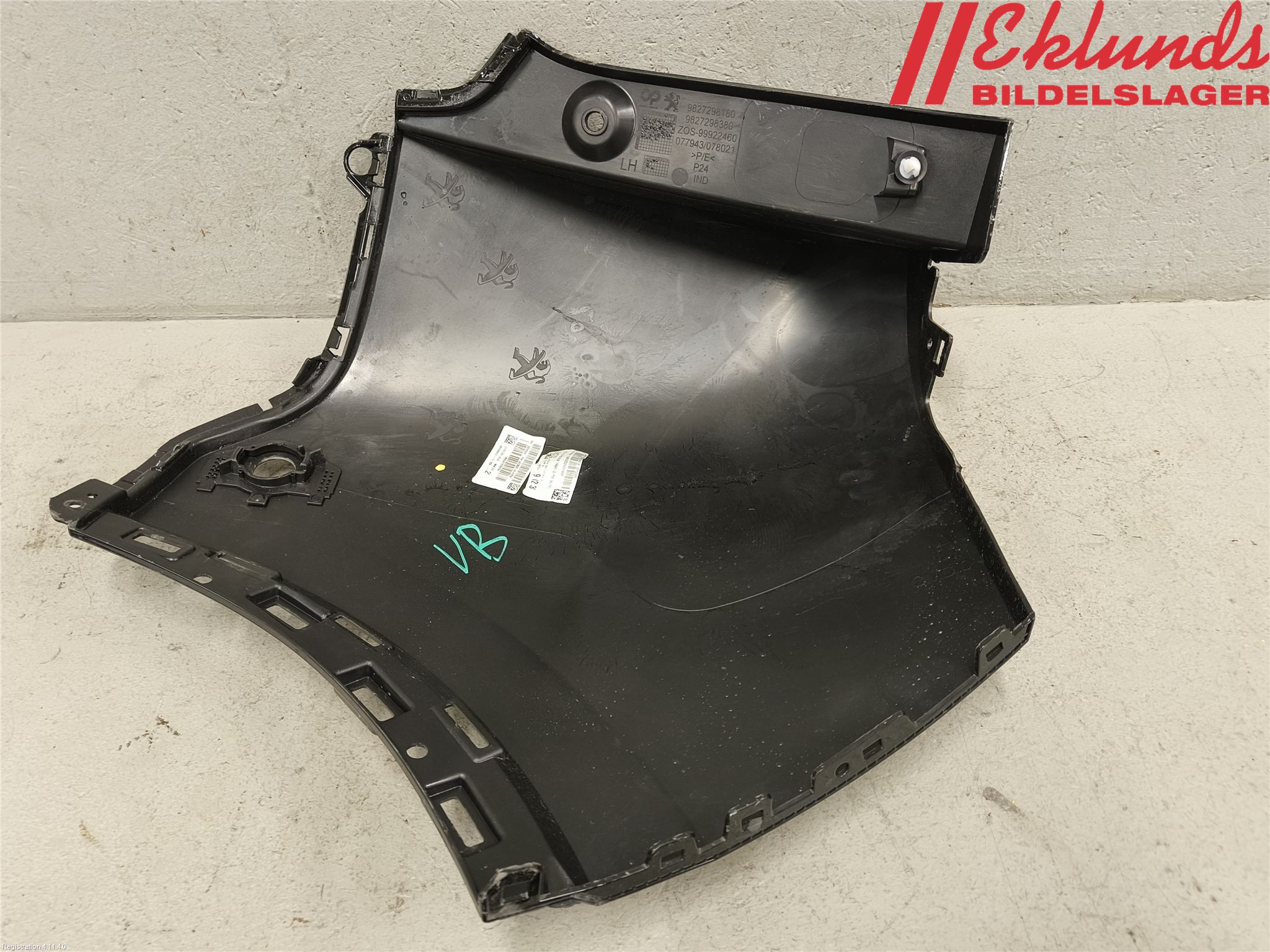 Peugeot 2008/E-2008 20- Stötfångardel Bak Vä