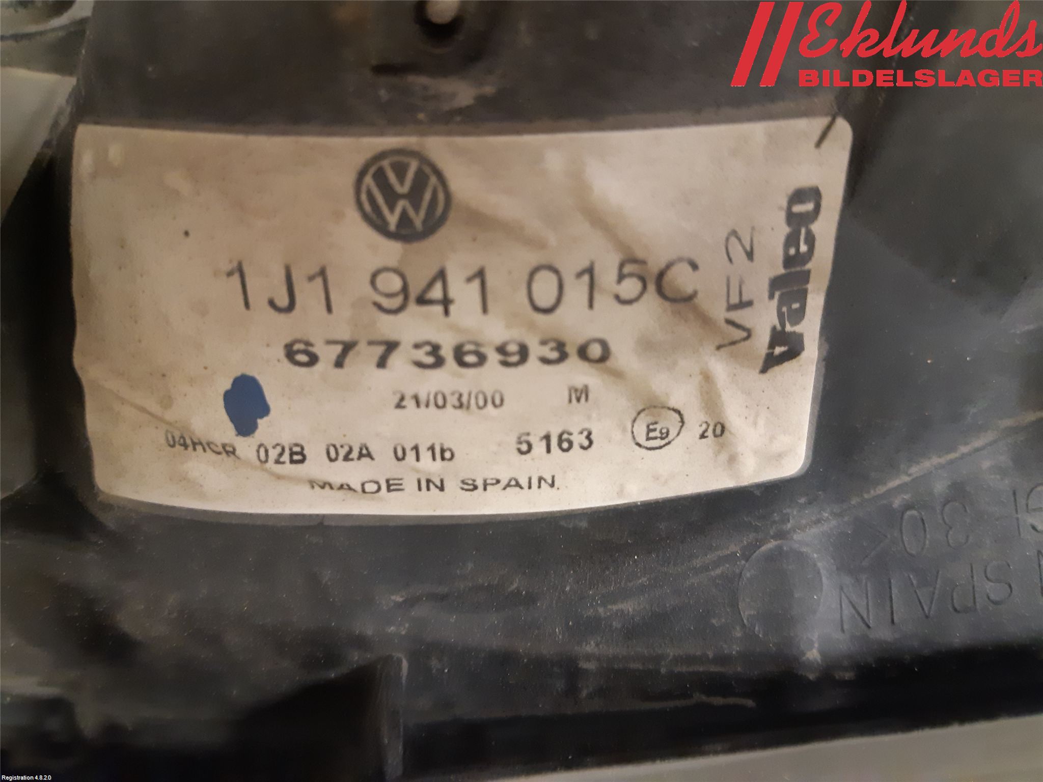 Volkswagen VW GOLF IV 98-06 Strålkastare Vänster