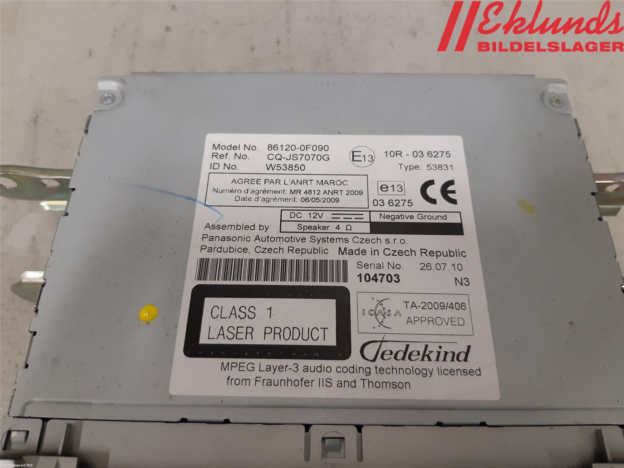 Toyota VERSO 09-18 Cd Radio - Multimediapanel