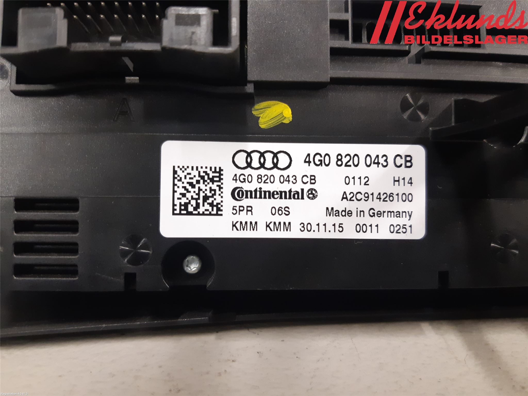 Audi A6/S6 4G 11-18 Ac Styrenhet Ac Manöveren