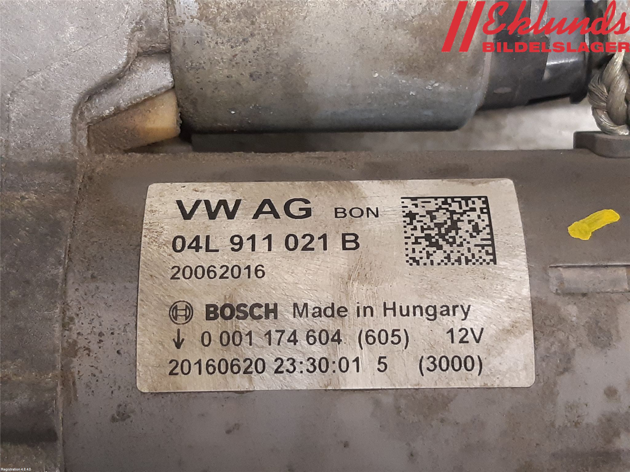 Audi A4/S4 B9 16-19 Startmotor Diesel