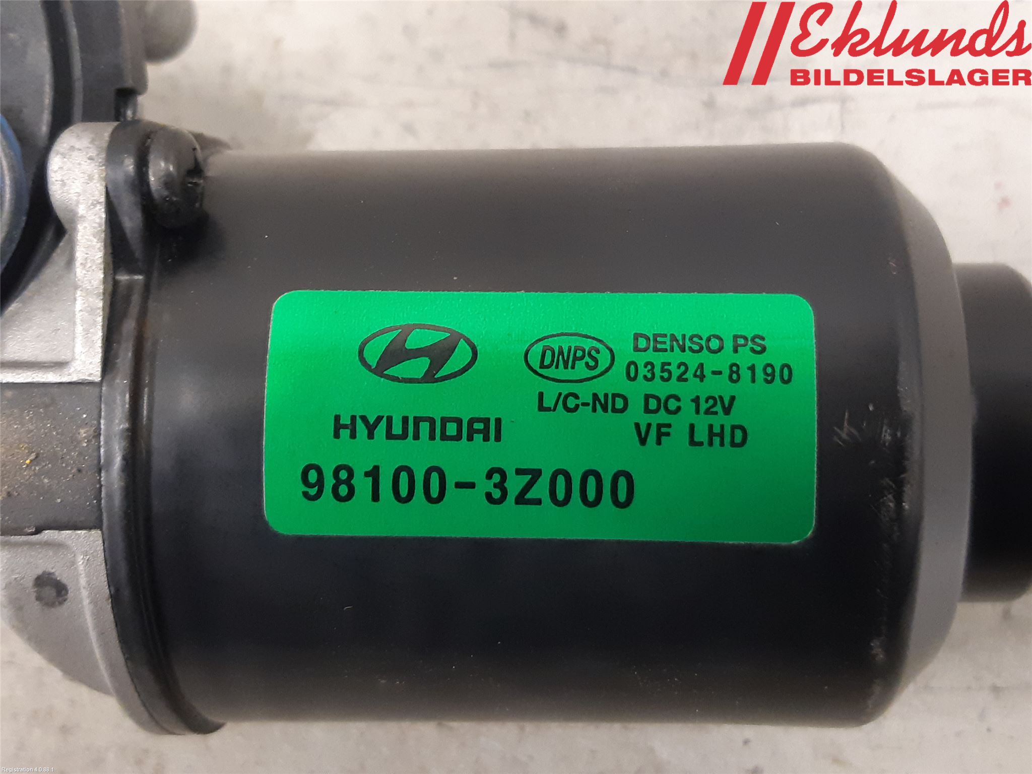 Hyundai i40 08-15 Torkarmotor Vindruta