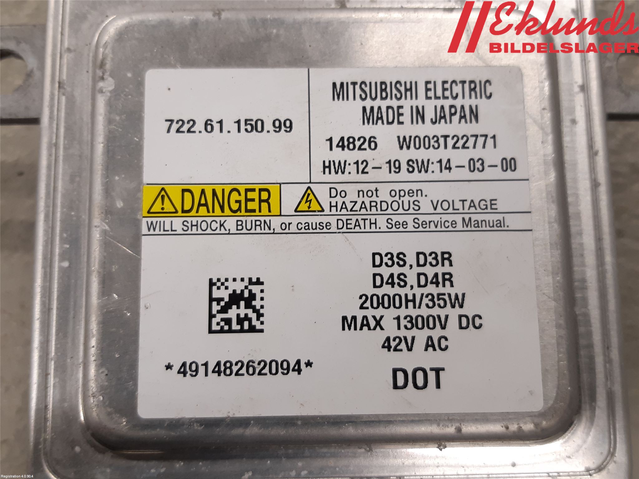 Volvo V40 12-19 Styrenhet Strålkastare