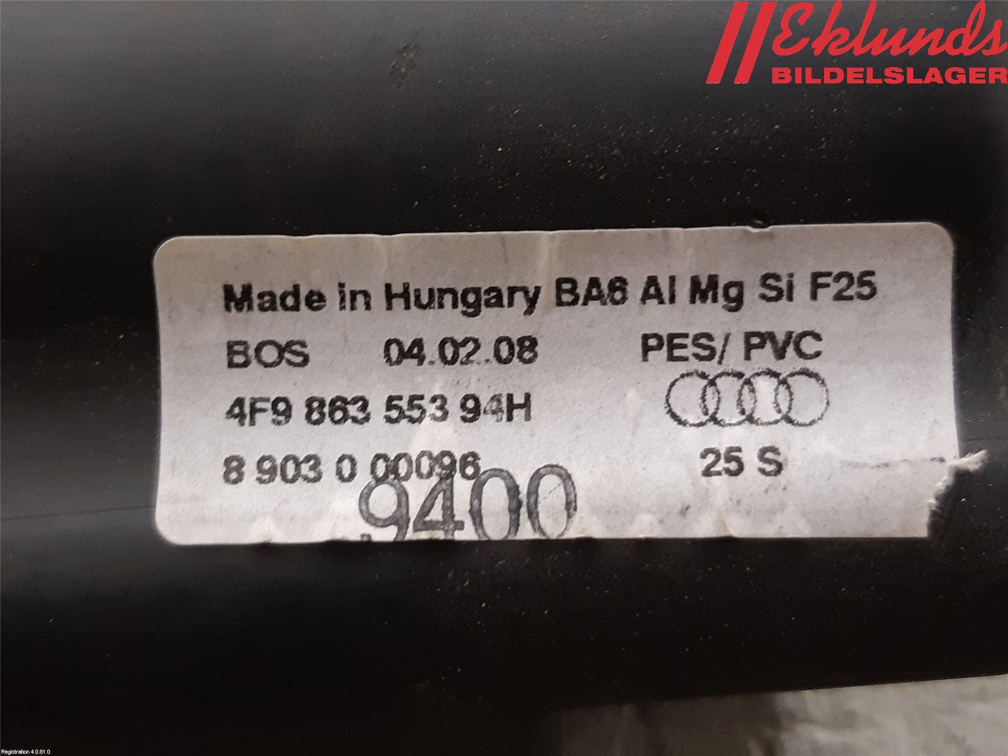 Audi A6/S6 05-11 Insynskydd