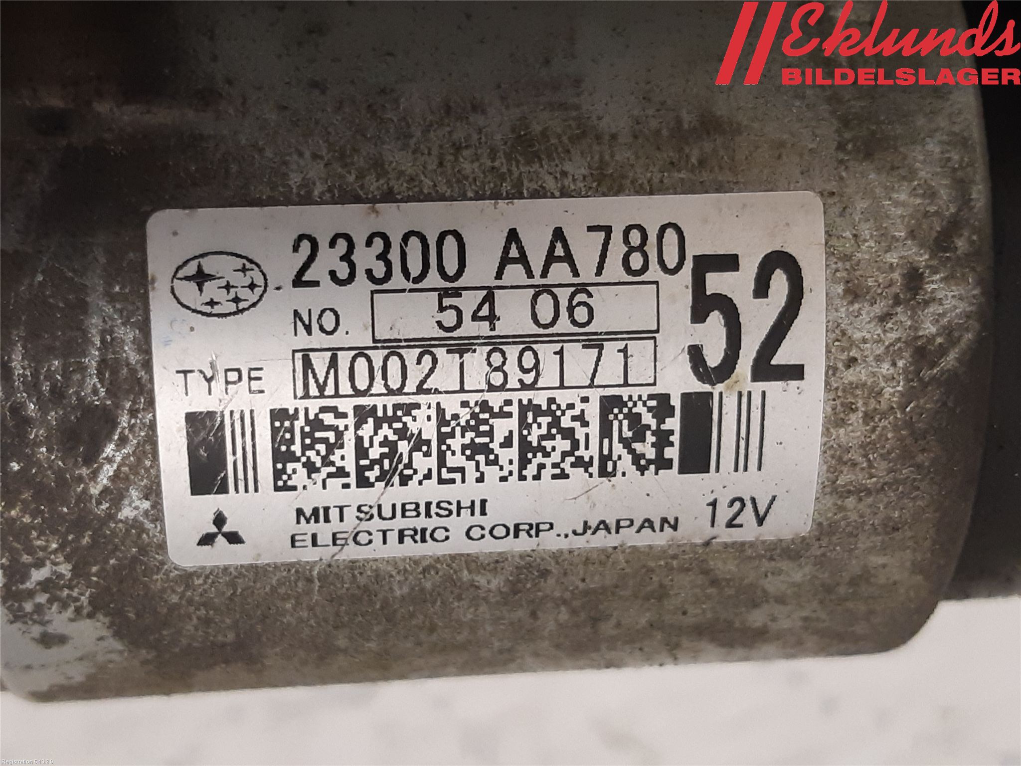 Subaru OUTBACK 15-20 Startmotor Diesel