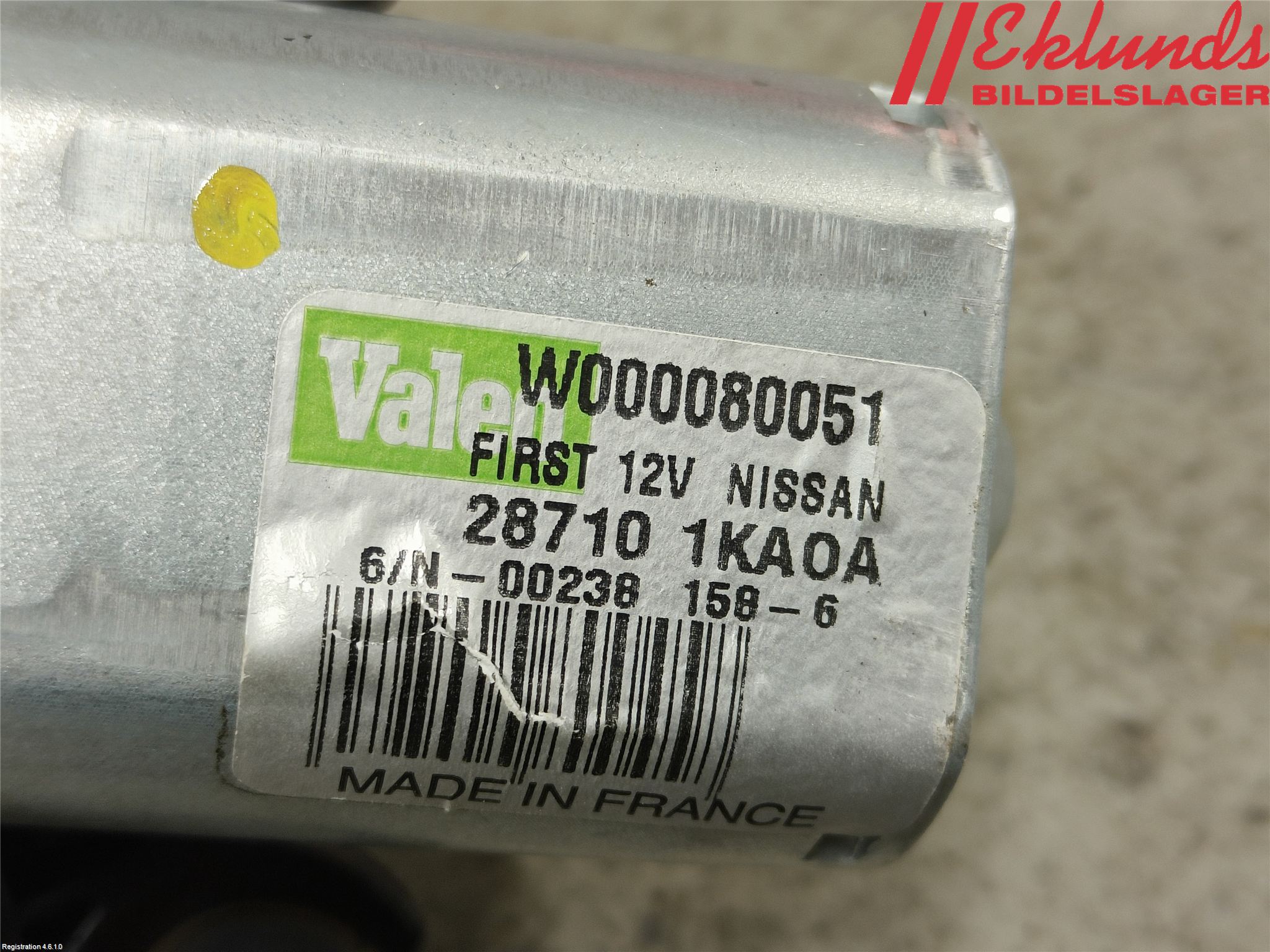 Nissan PULSAR Torkarmotor Baklucka