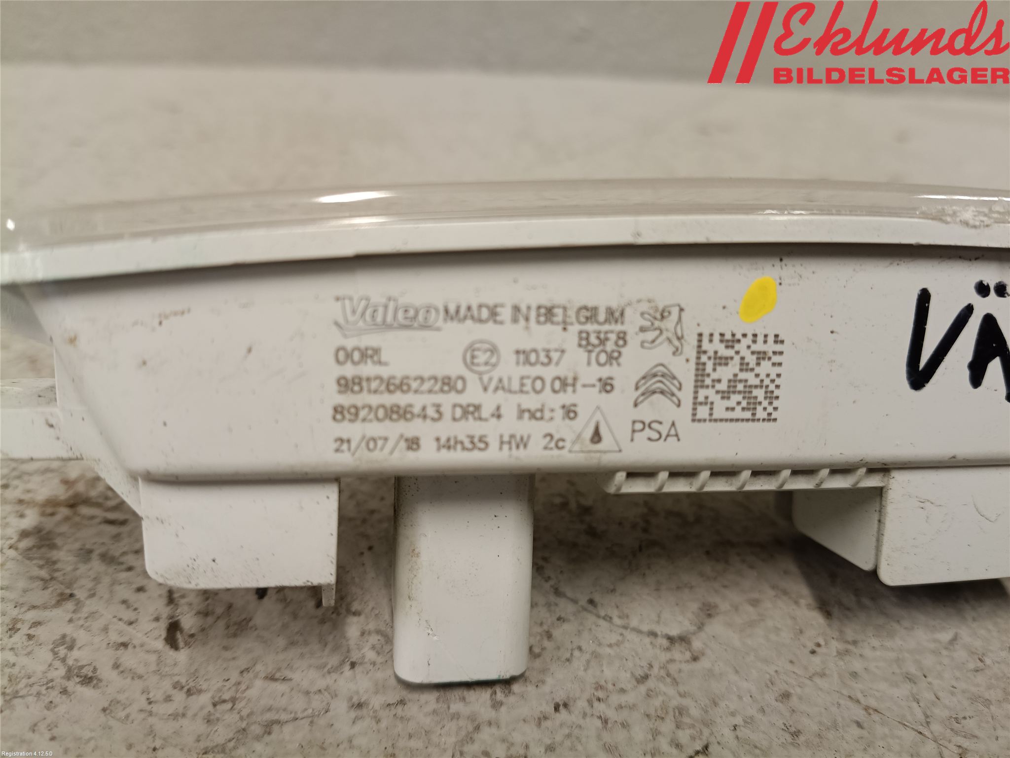 Citroen BERLINGO 08-18 Dimljus-Varselljus Fram