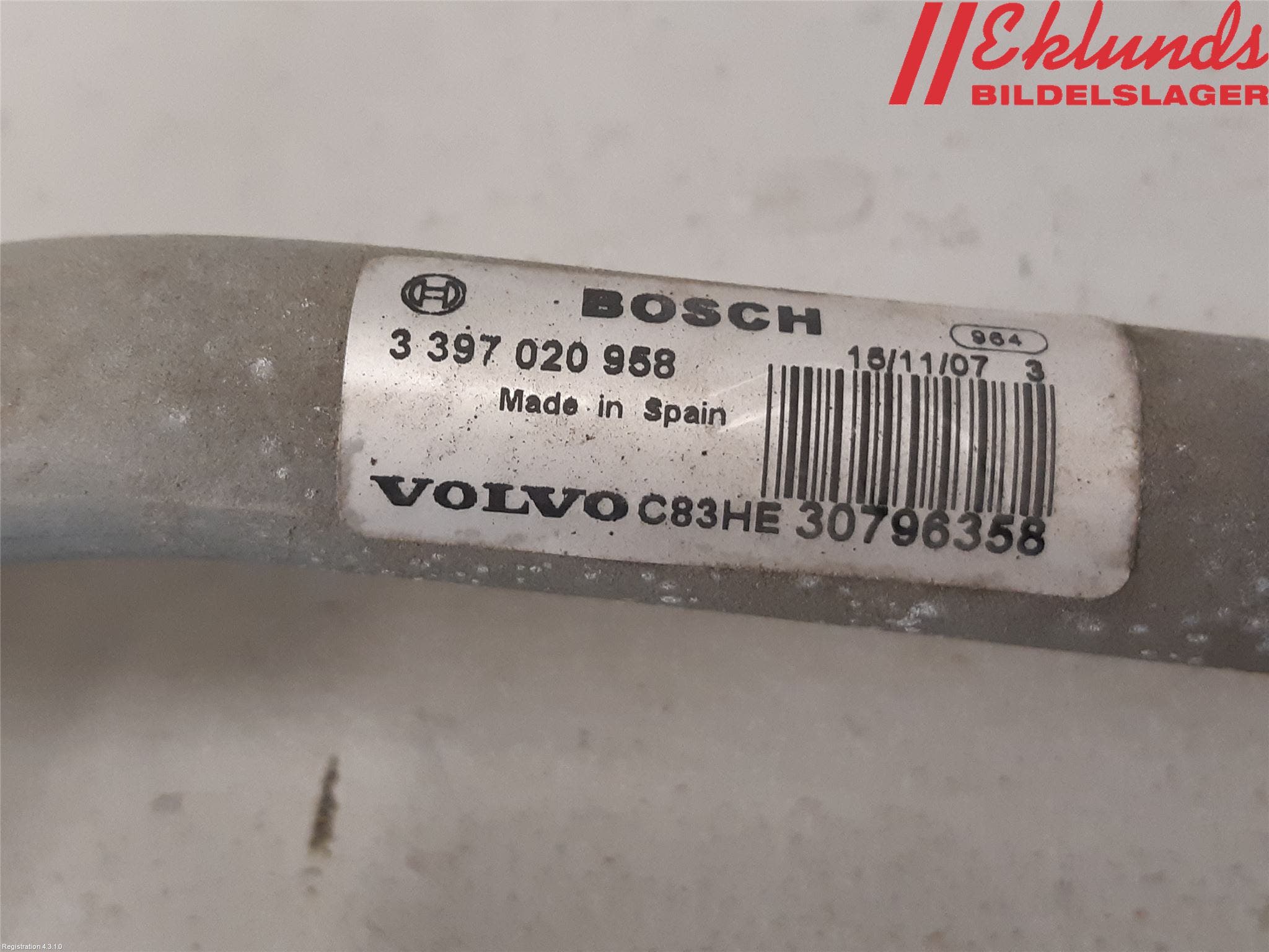 Volvo S80 07-13 Torkarmekanism Vindruta