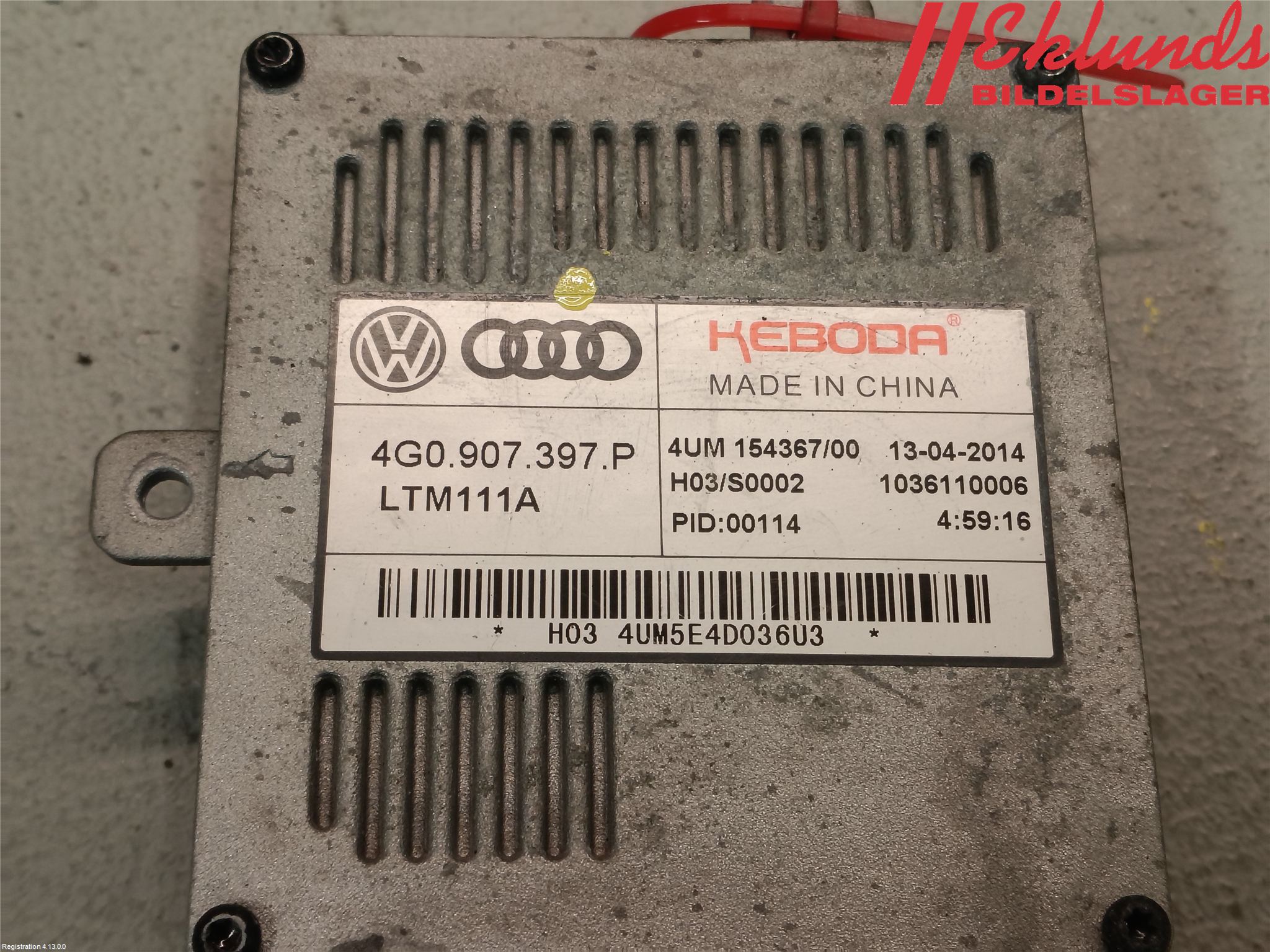 Audi A6/S6 4G 11-18 Styrenhet Strålkastare