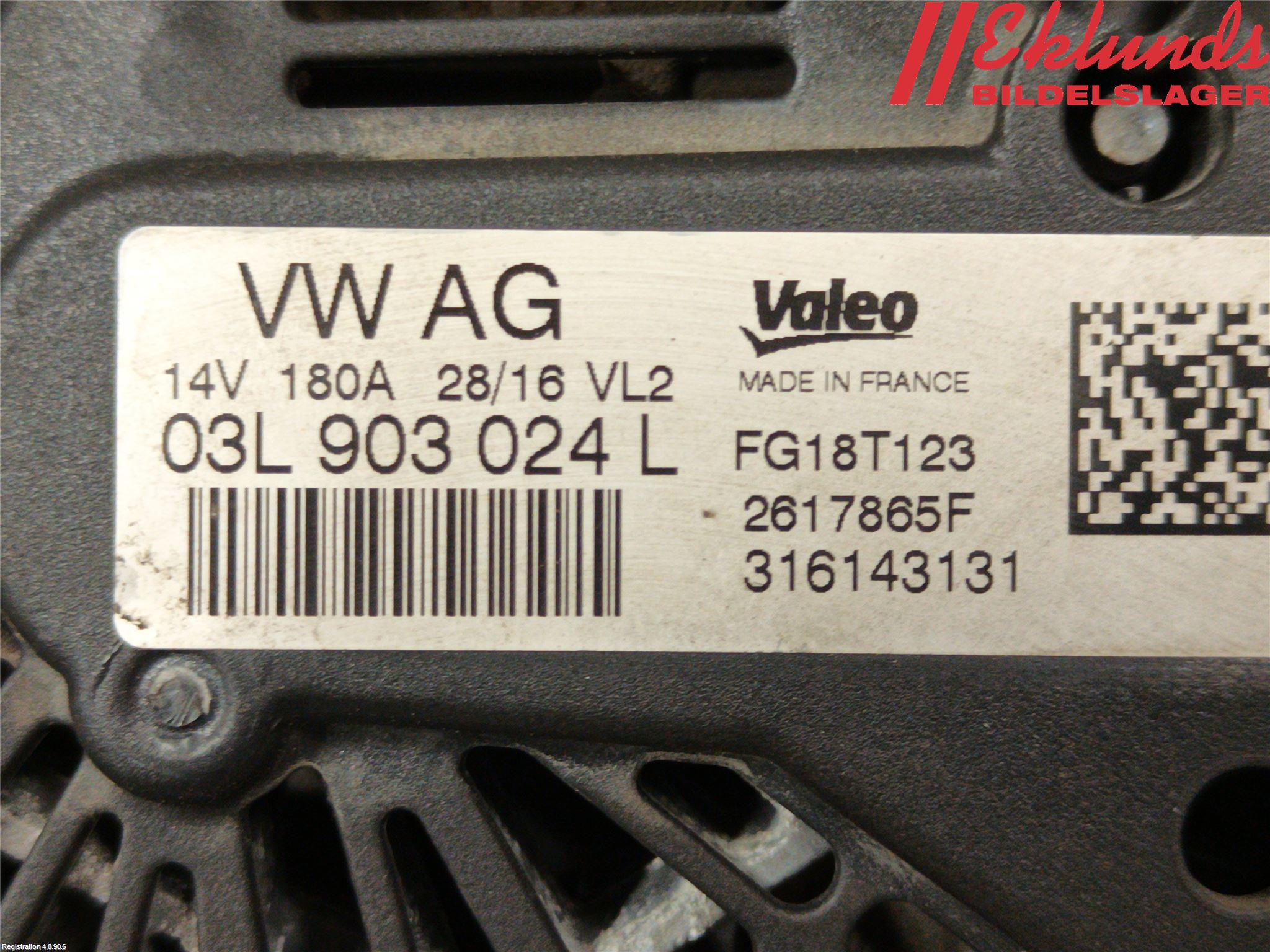 Volkswagen VW TRANSP/CARAVELLE (T6) 16-22 Generator