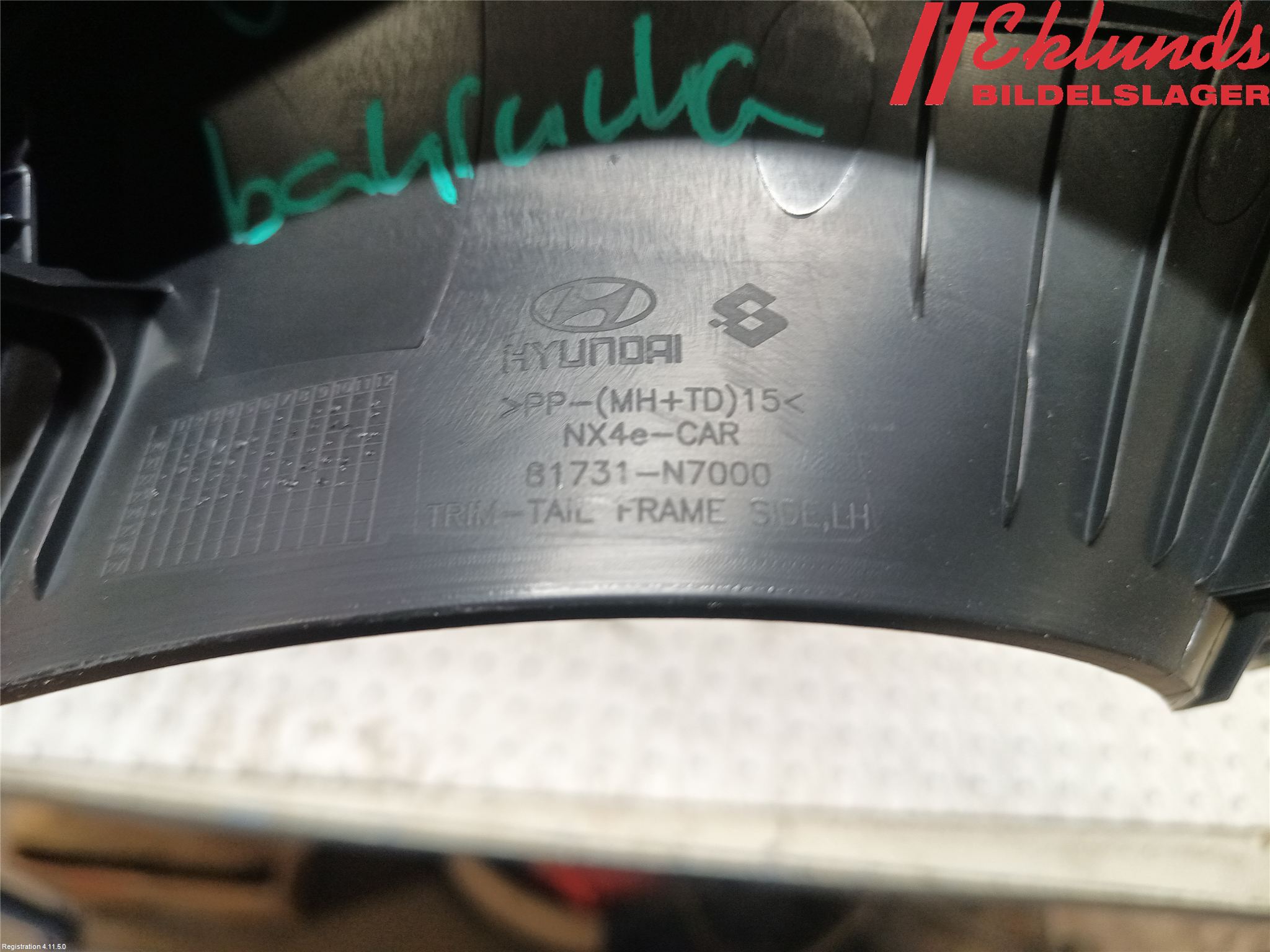 Hyundai TUCSON 05- Inredning Bakluckeklädsel