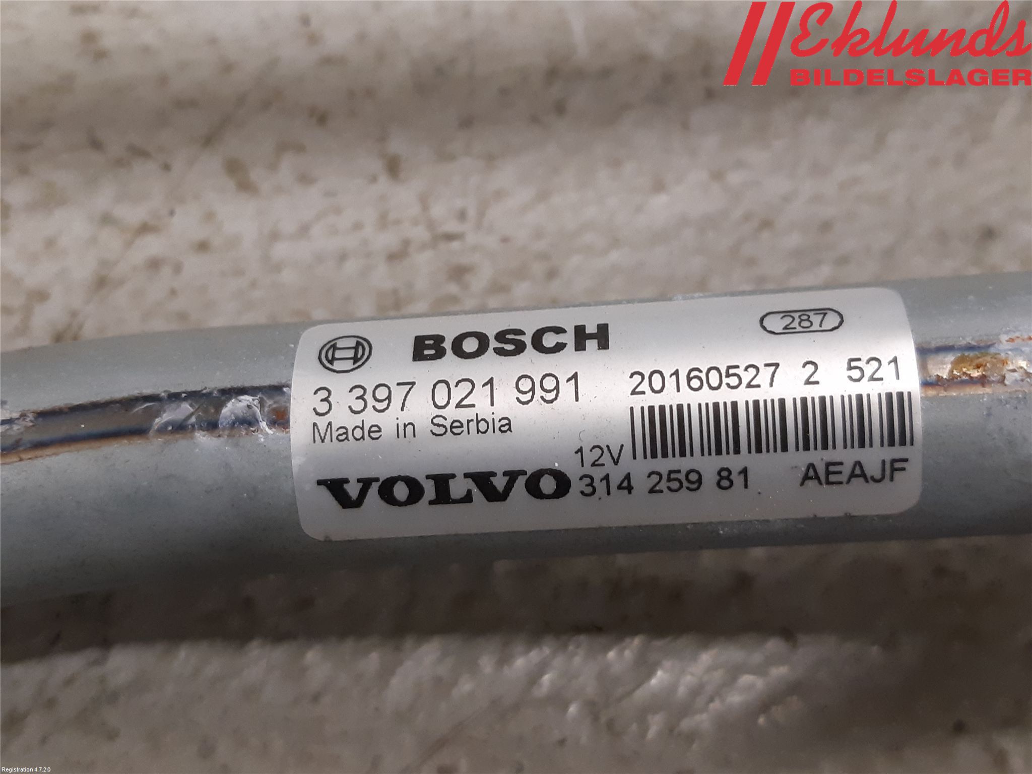 Volvo XC90/RECHARGE 16- Torkarmekanism Vindruta