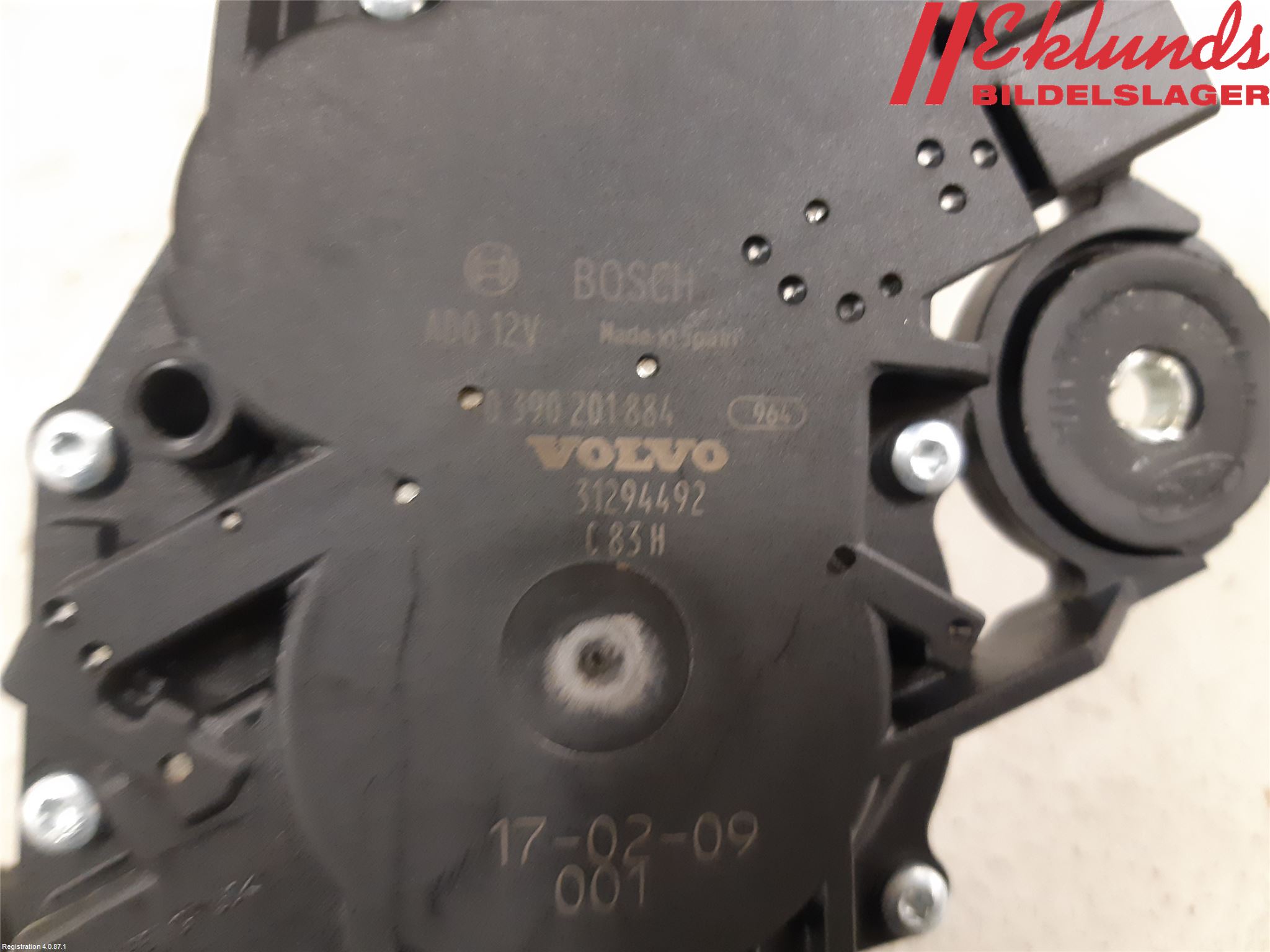 Volvo V60 CROSS COUNTRY 16-18 Torkarmotor Baklucka