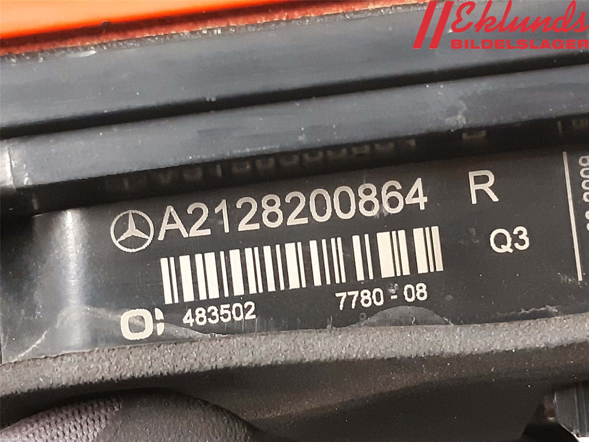 Mercedes-Benz MB E-KLASS (W212) 09-16 Bakljus Lucka Hö