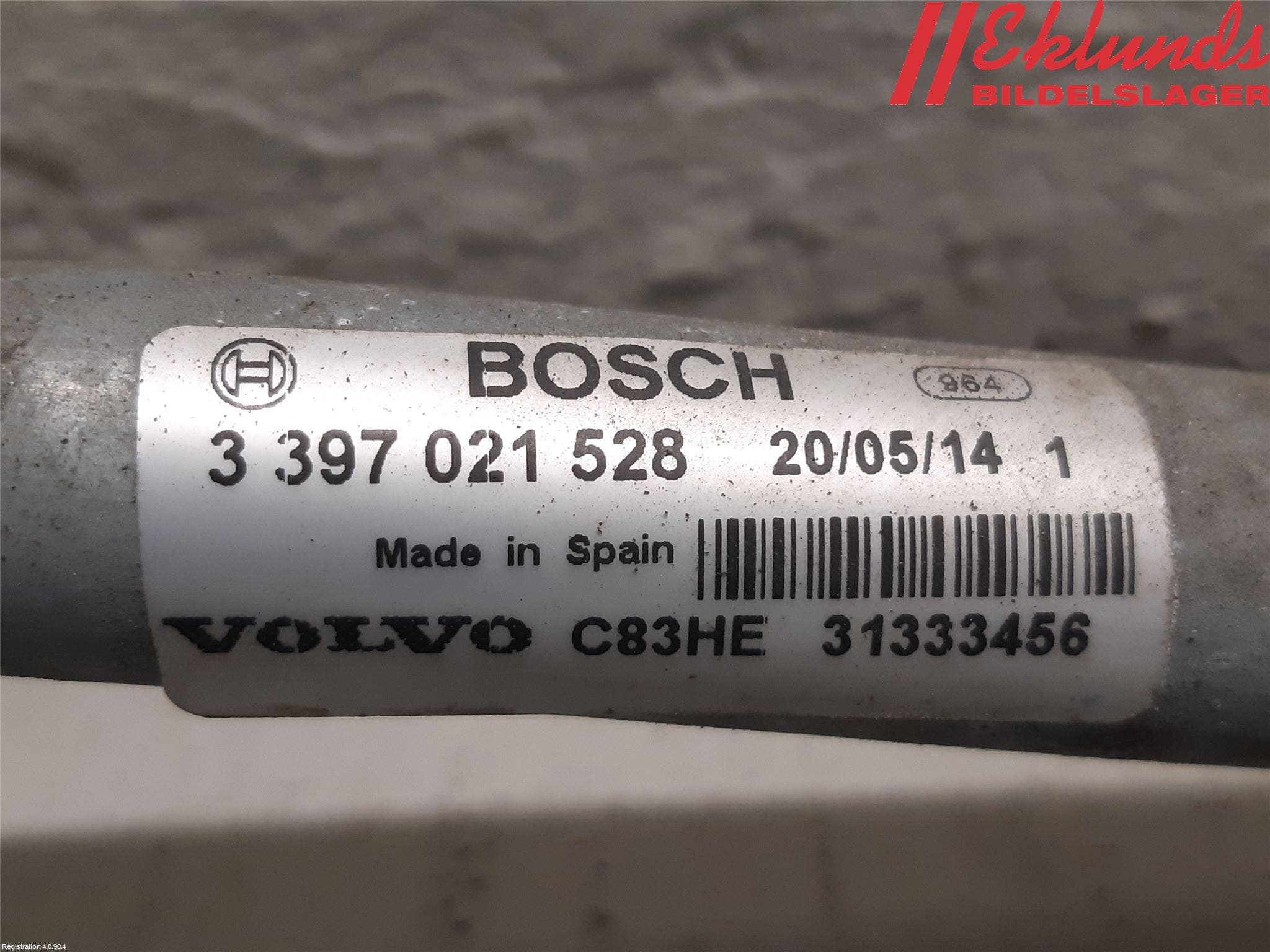 Volvo V70 14-16 Torkarmekanism Vindruta