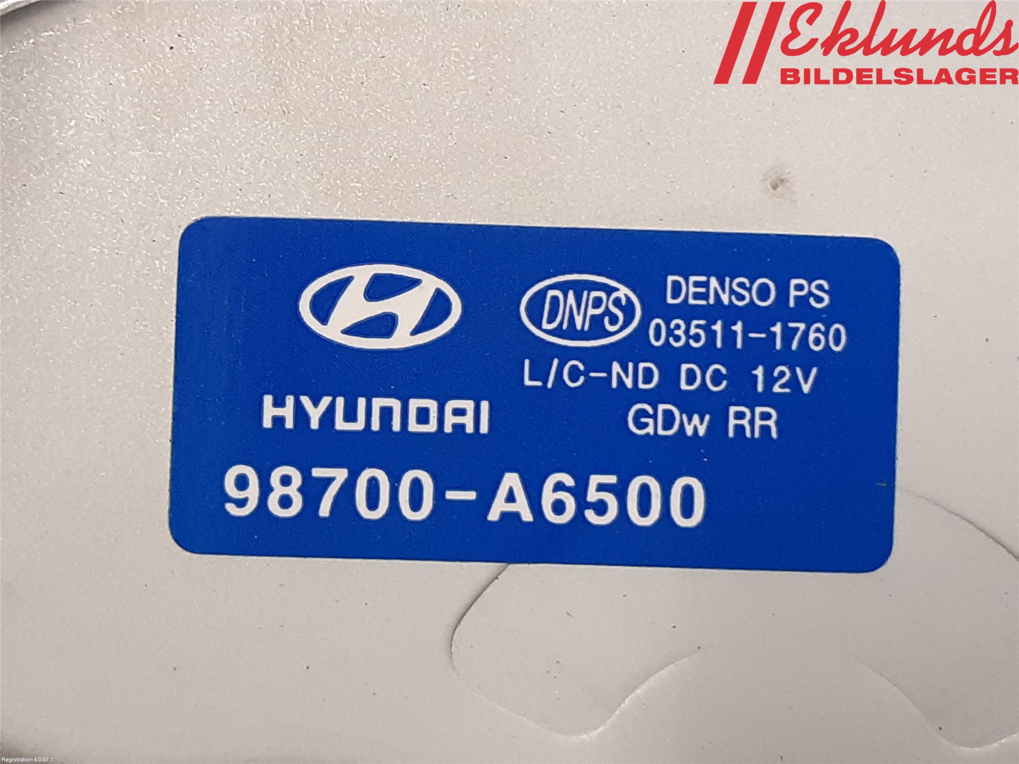 Hyundai i30 GD 13-17 Torkarmotor Baklucka