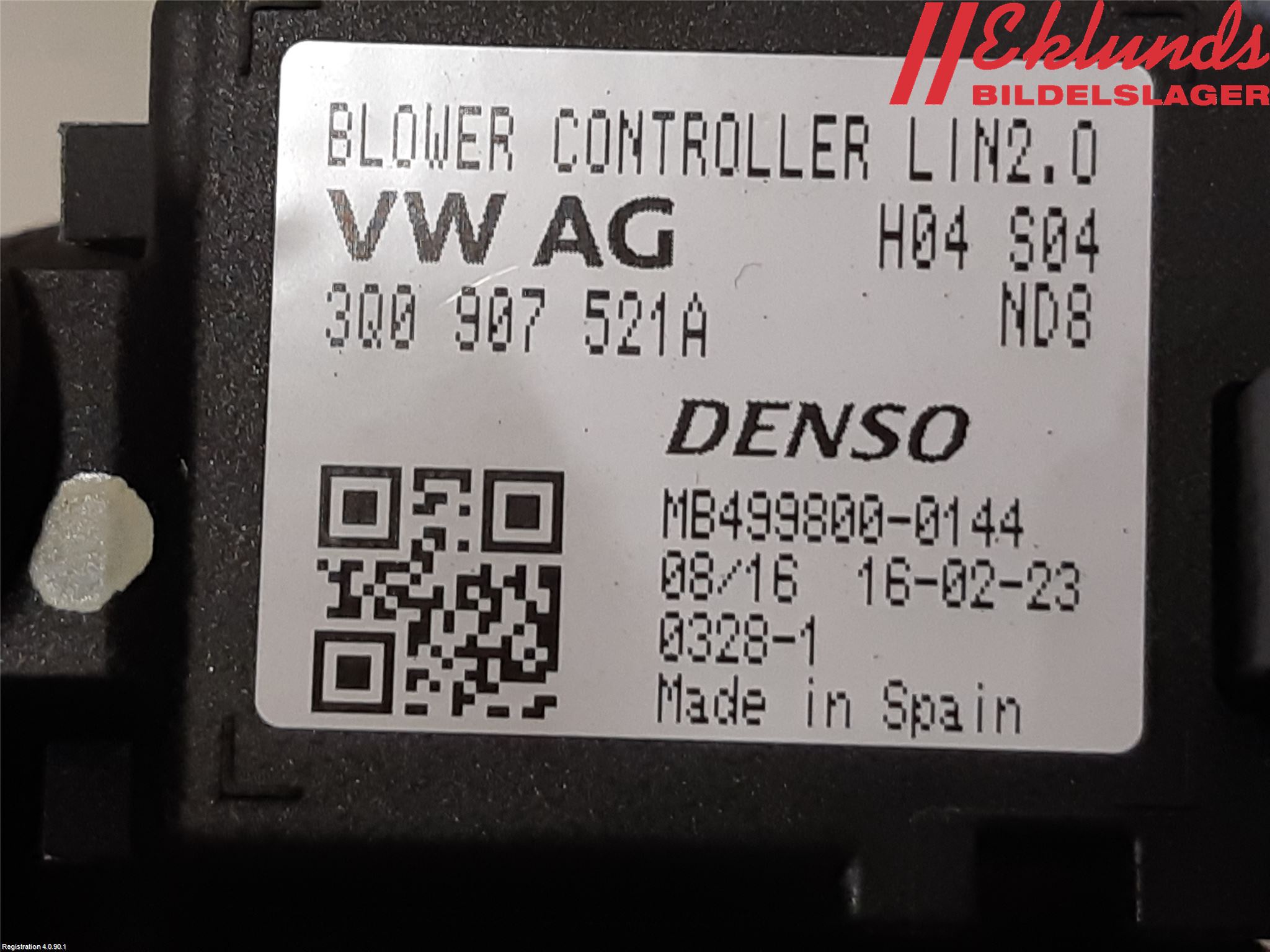 Volkswagen VW PASSAT 15-19 Värmefläktsmotstånd