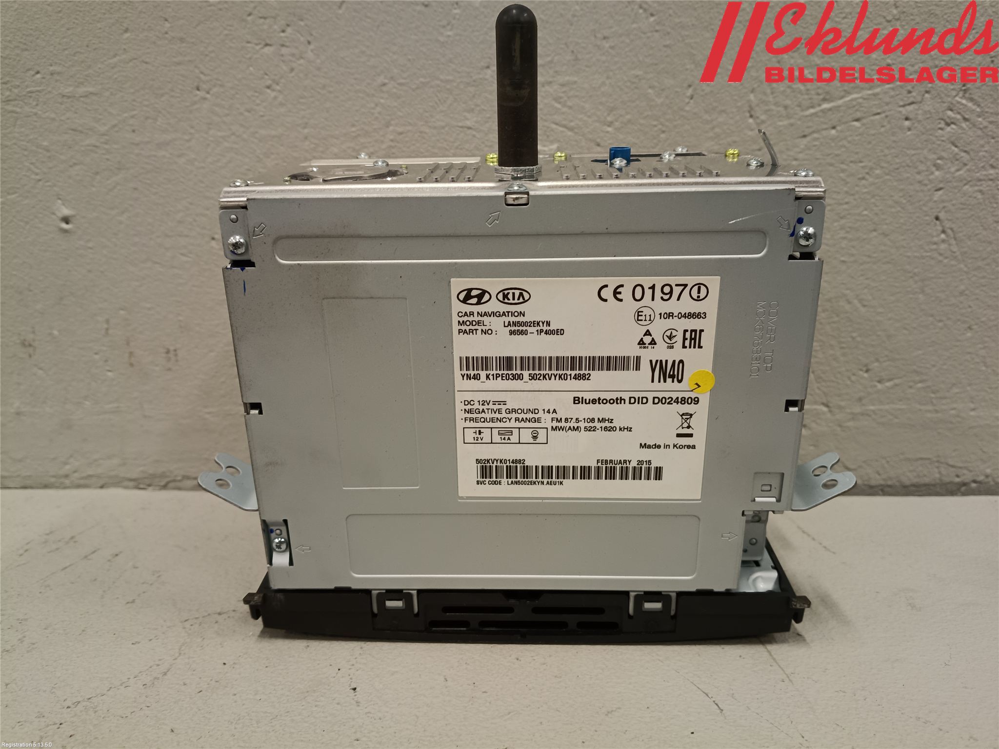 Kia VENGA 10-19 Multifunktionsdisplay