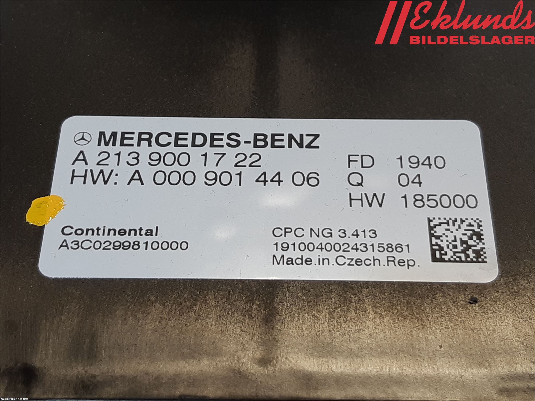 Mercedes-Benz MB SPRINTER (W907/W910) 19- Styrenhet Övrigt