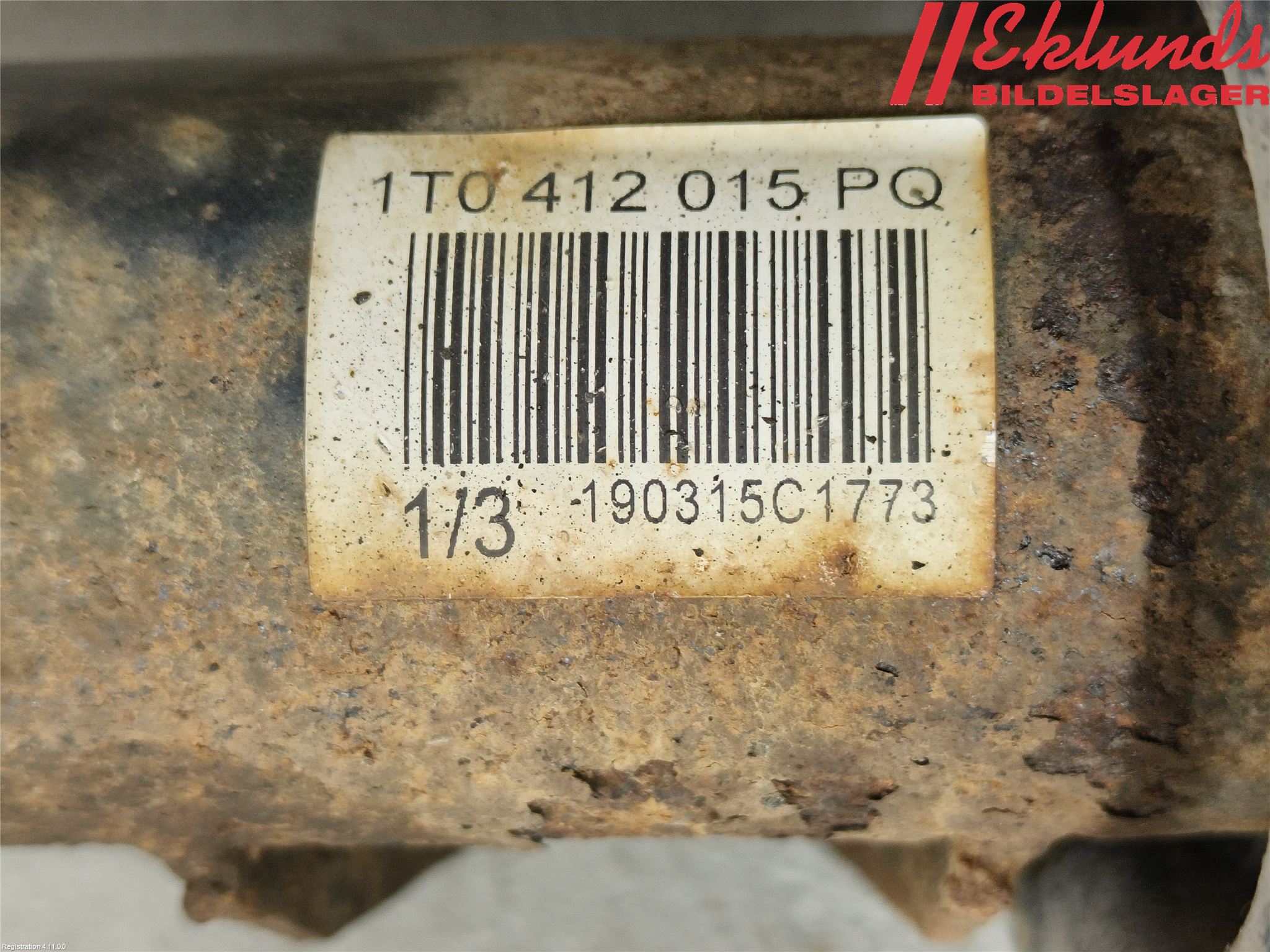 Volkswagen VW TOURAN 10-15 Fjäderben Fram Vänster