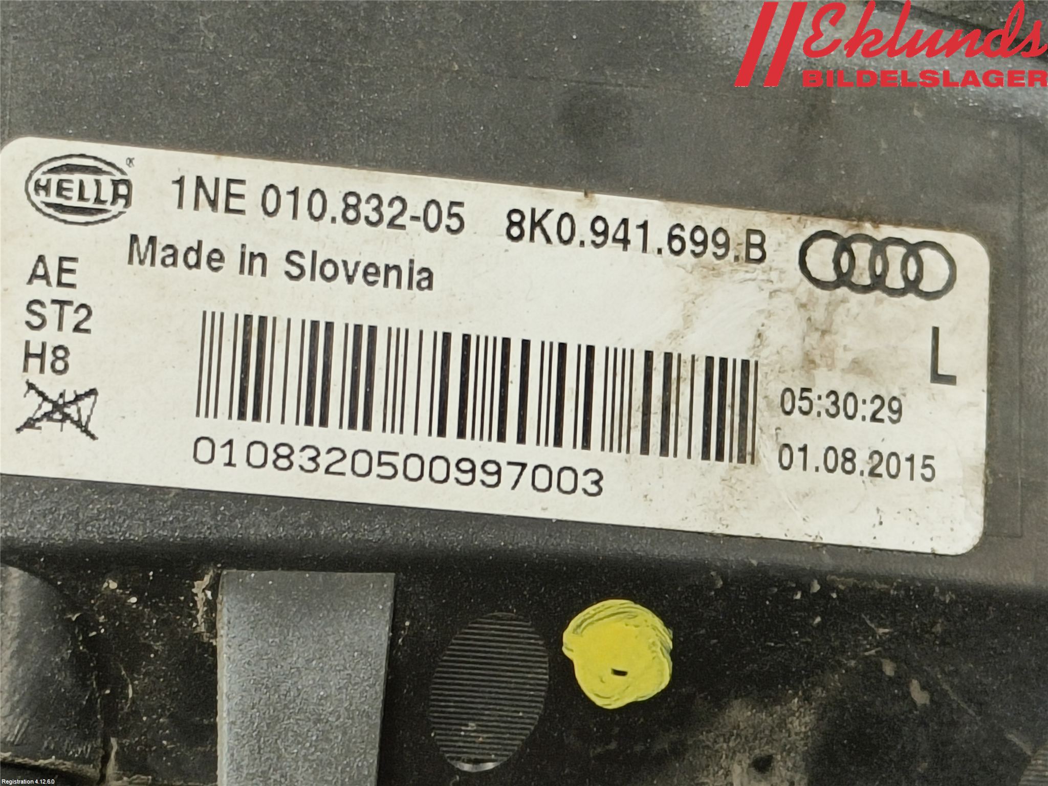 Audi A4 12-15 Dimljus-Varselljus Fram