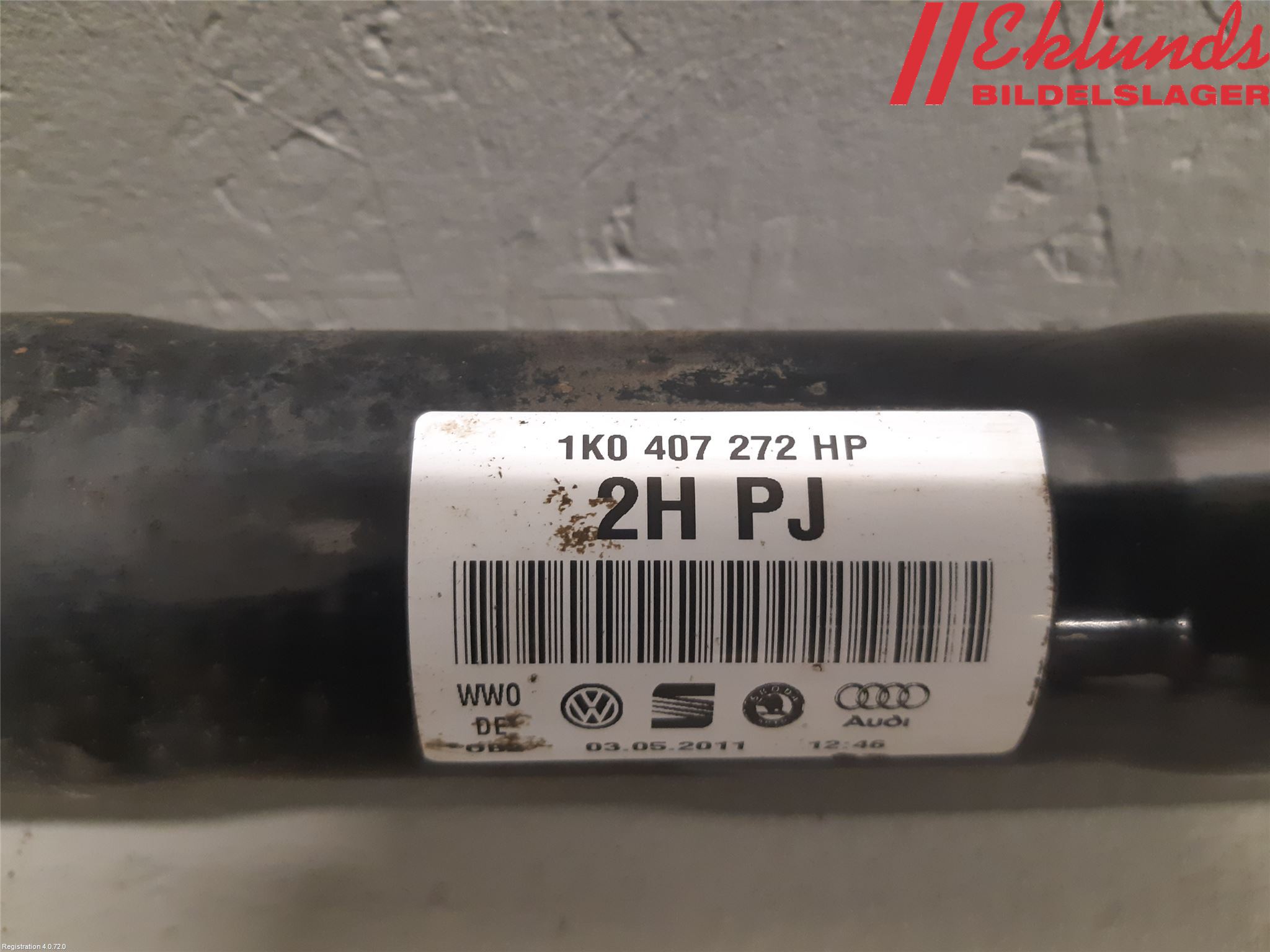 Volkswagen VW PASSAT 11-14 Drivaxel Fram Höger