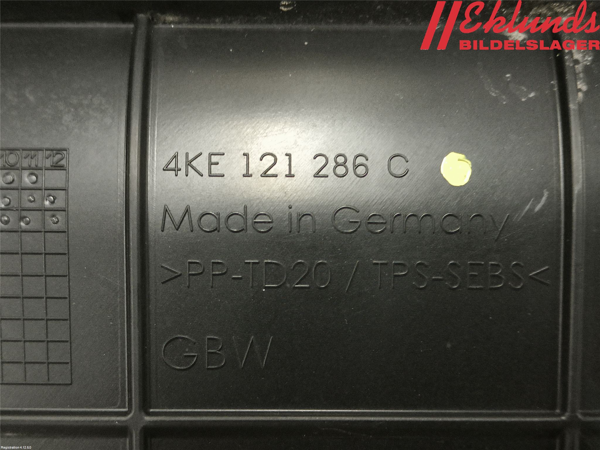 Audi E-TRON, S GE 19- Deflektor Plåt-Plast Kylning