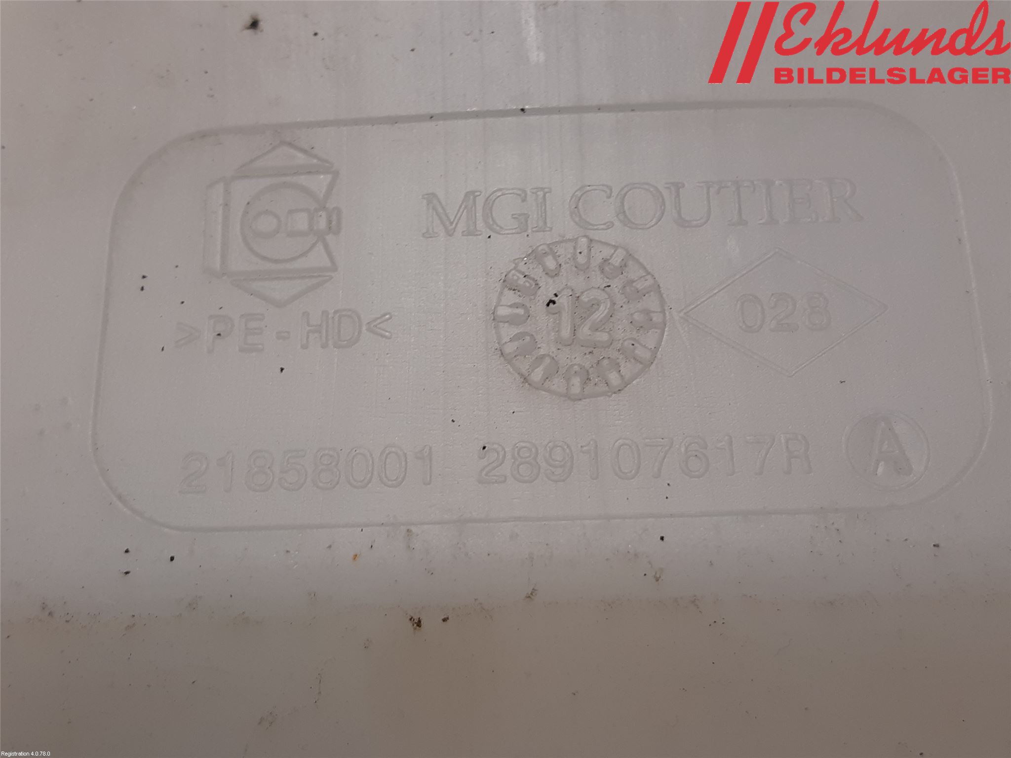 Mopedbil Chatenet CHATANET CH46 Spolartank Vindruta