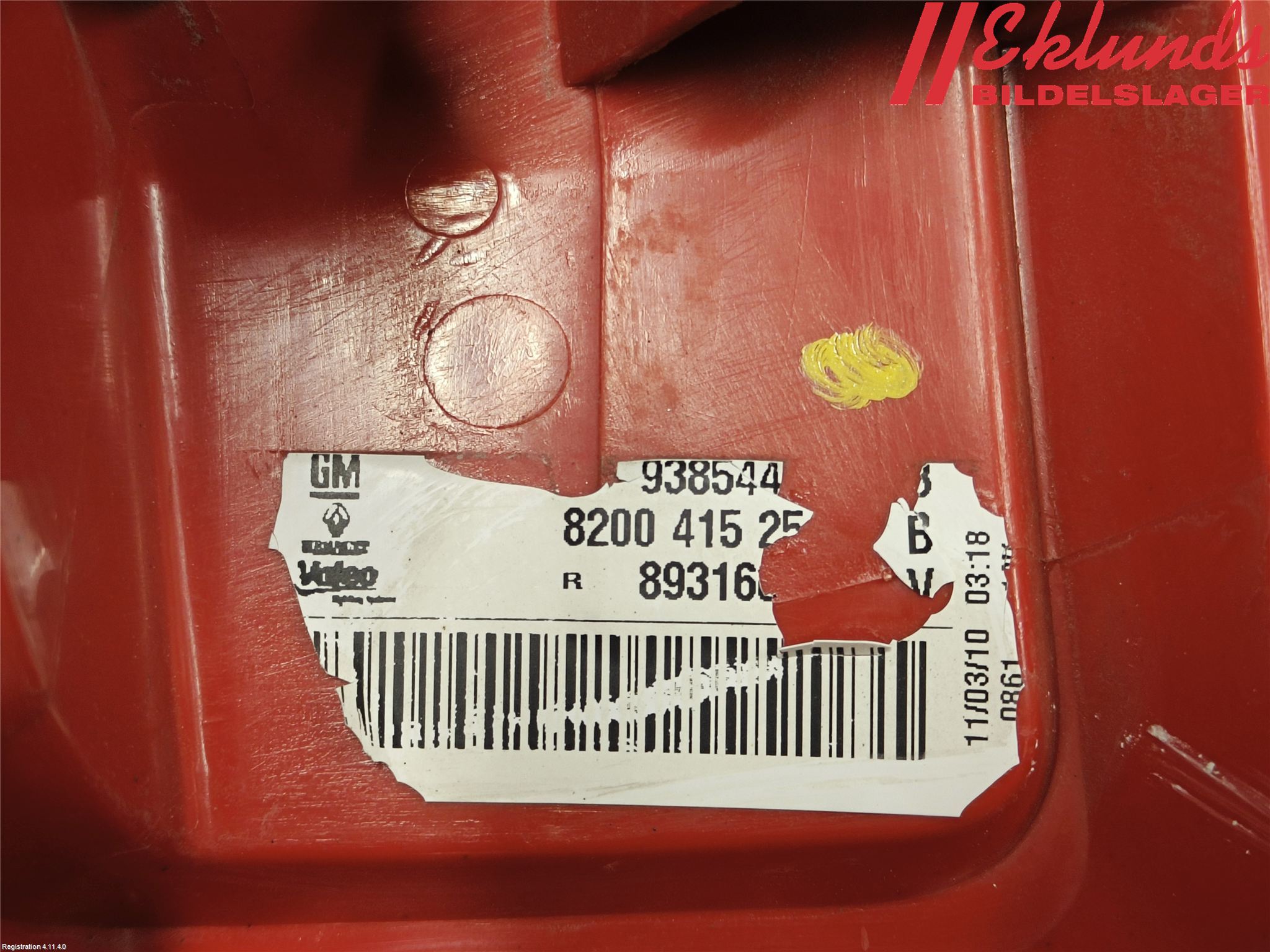 Opel VIVARO 01-14 Bakljus Höger